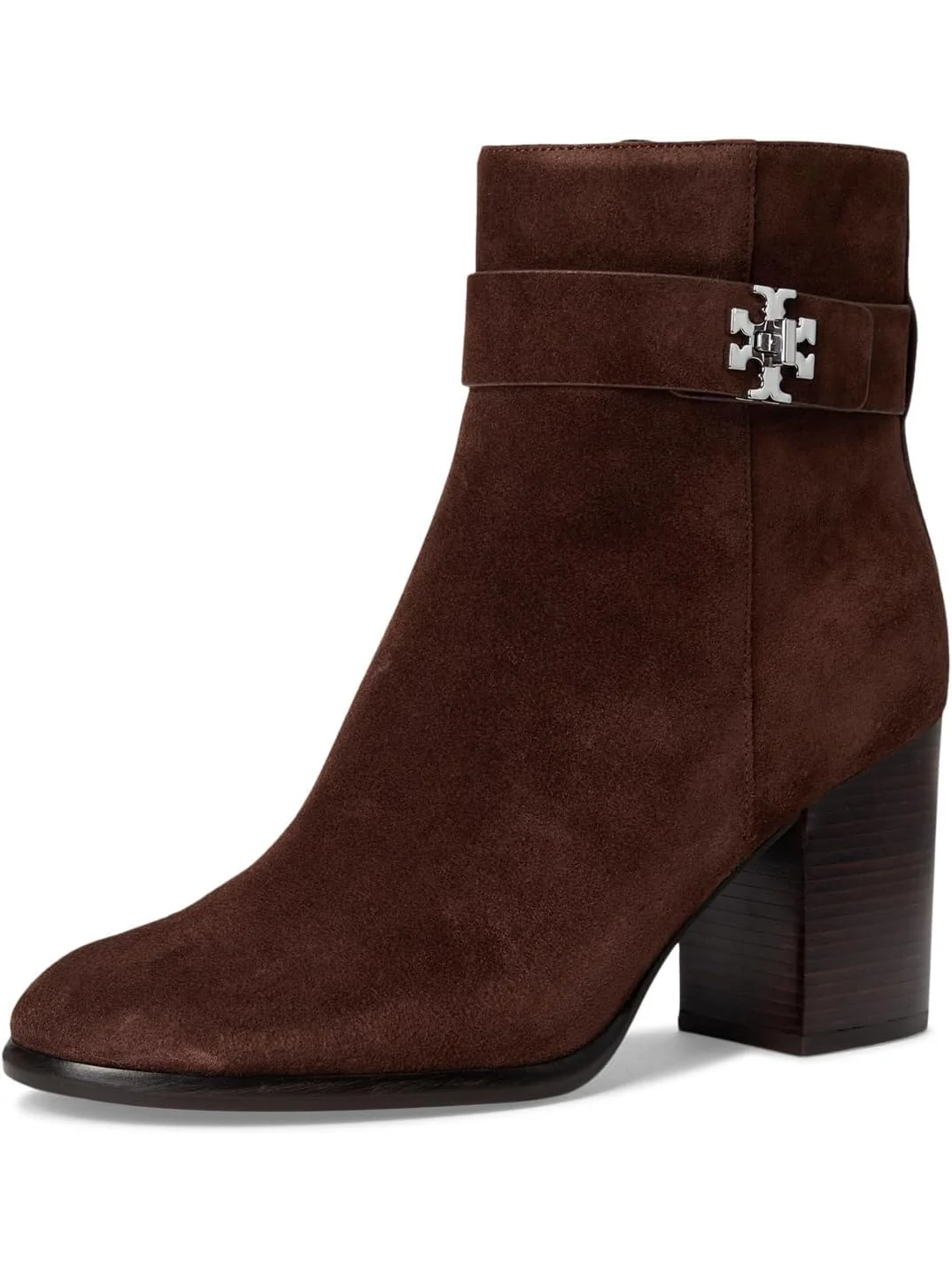 Ботинки Tory Burch Women's Turnlock Heeled Ankle Boot 80mm — изображение 7 из 7, коричневый