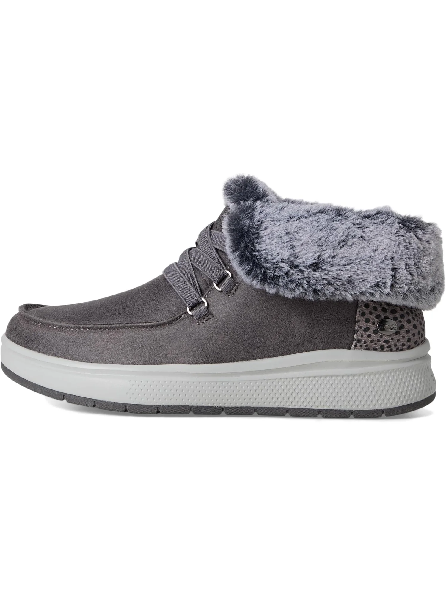 Кроссовки BOBS from SKECHERS Women's Hands Free Slip-ins Skip Cute Wave - Fur Fancies — изображение 4 из 7, темно-серый