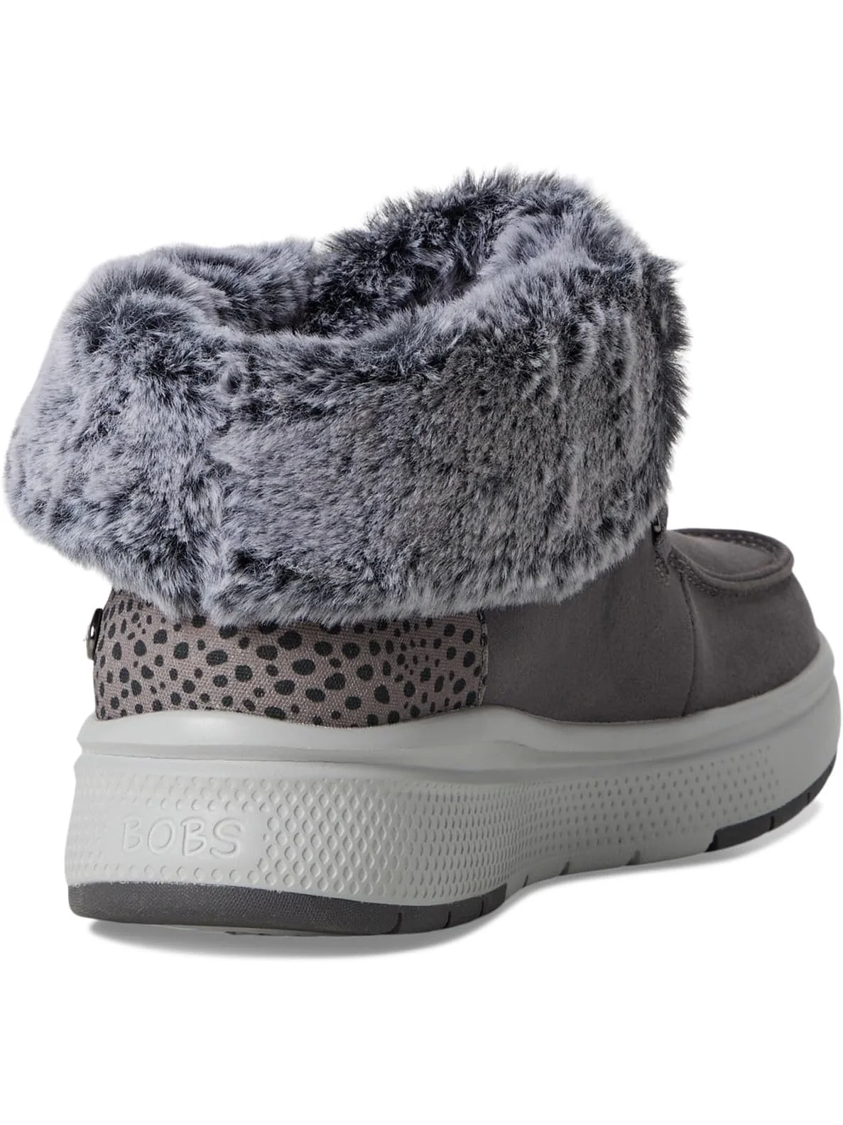 Кроссовки BOBS from SKECHERS Women's Hands Free Slip-ins Skip Cute Wave - Fur Fancies — изображение 5 из 7, темно-серый