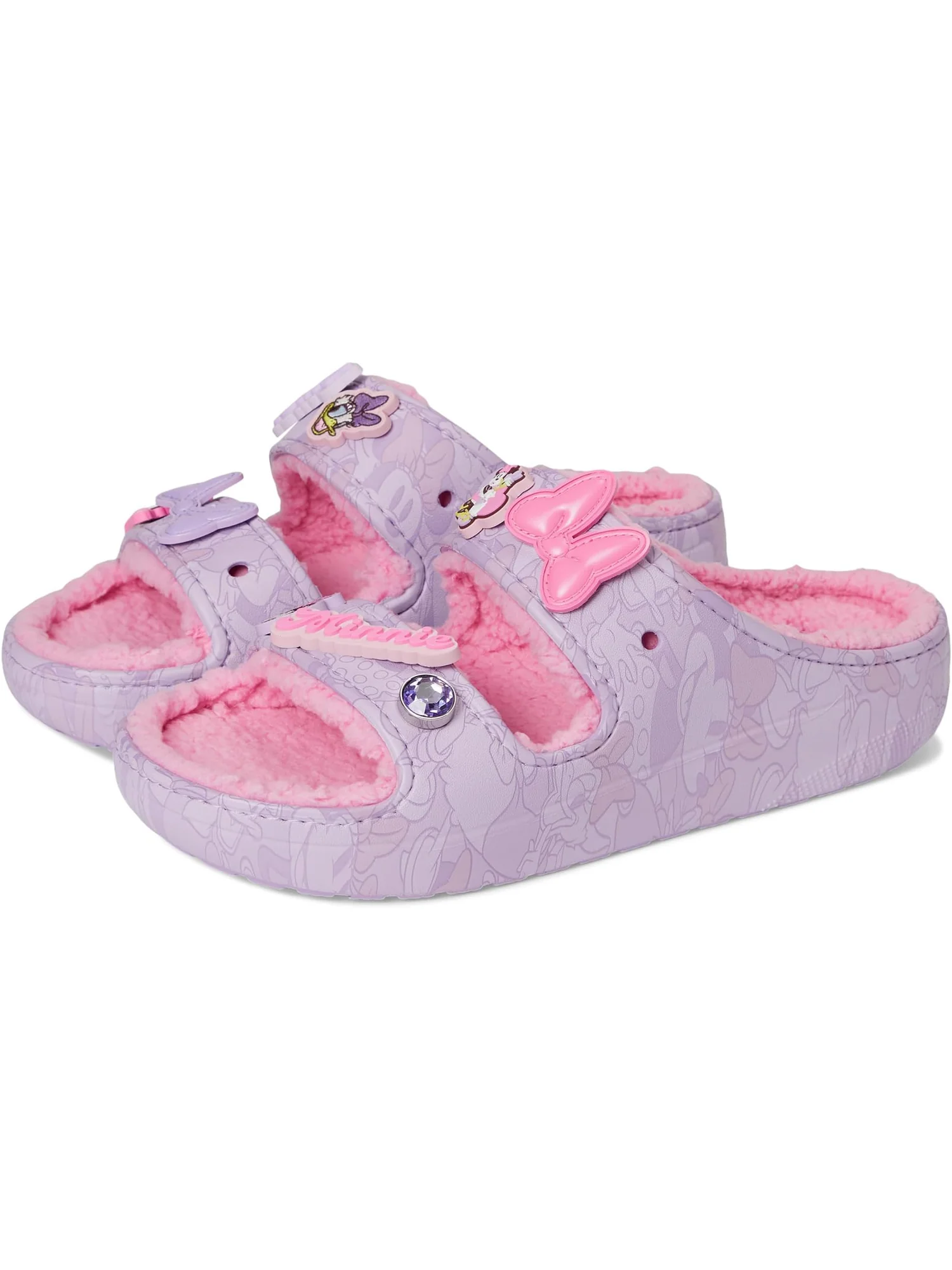 Тапочки Crocs Unisex Disney Minnie Mouse & Daisy Cozzzy Sandals, Minnie/Daisy