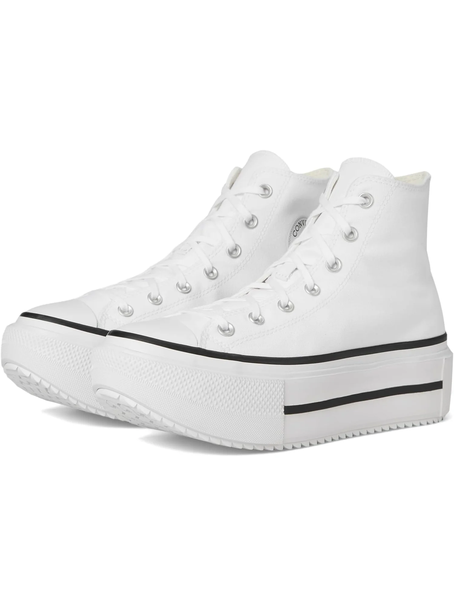 Кроссовки Converse Unisex Chuck Taylor All Star Lift Double Stack — изображение 1 из 7, белый/черный/белый
