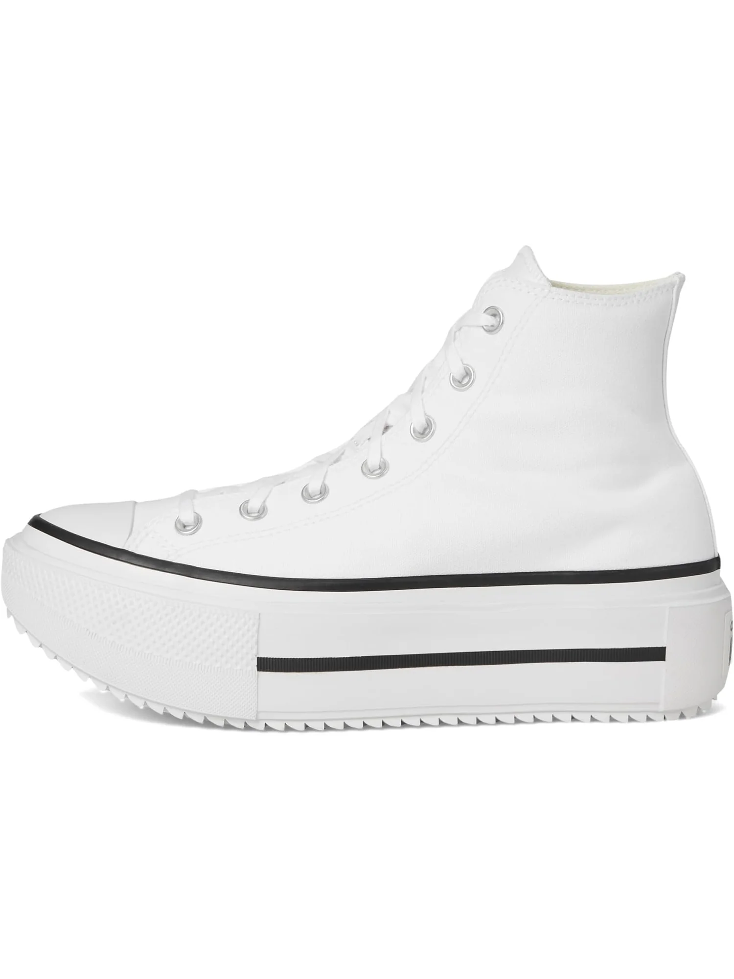 Кроссовки Converse Unisex Chuck Taylor All Star Lift Double Stack — изображение 4 из 7, белый/черный/белый
