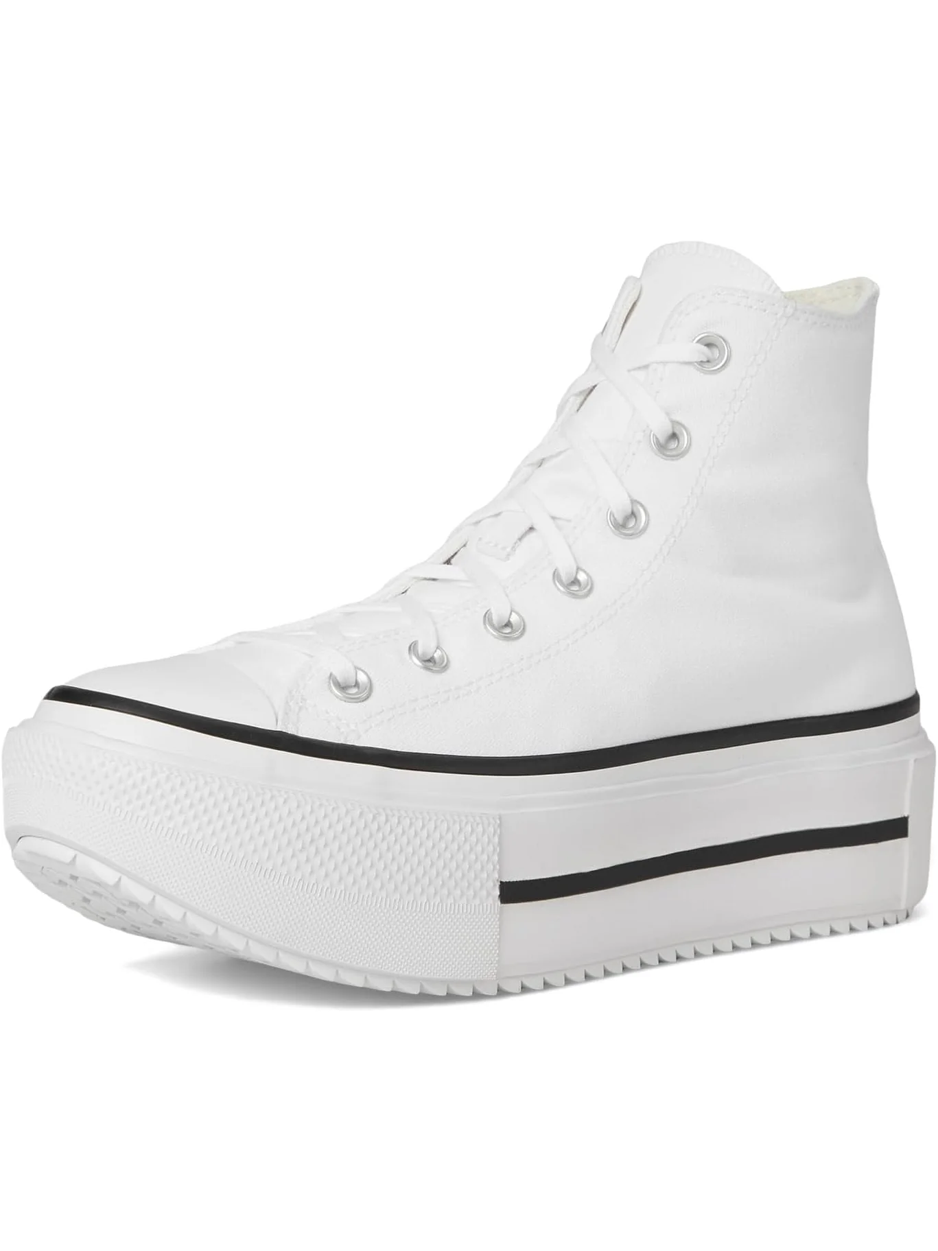 Кроссовки Converse Unisex Chuck Taylor All Star Lift Double Stack — изображение 7 из 7, белый/черный/белый