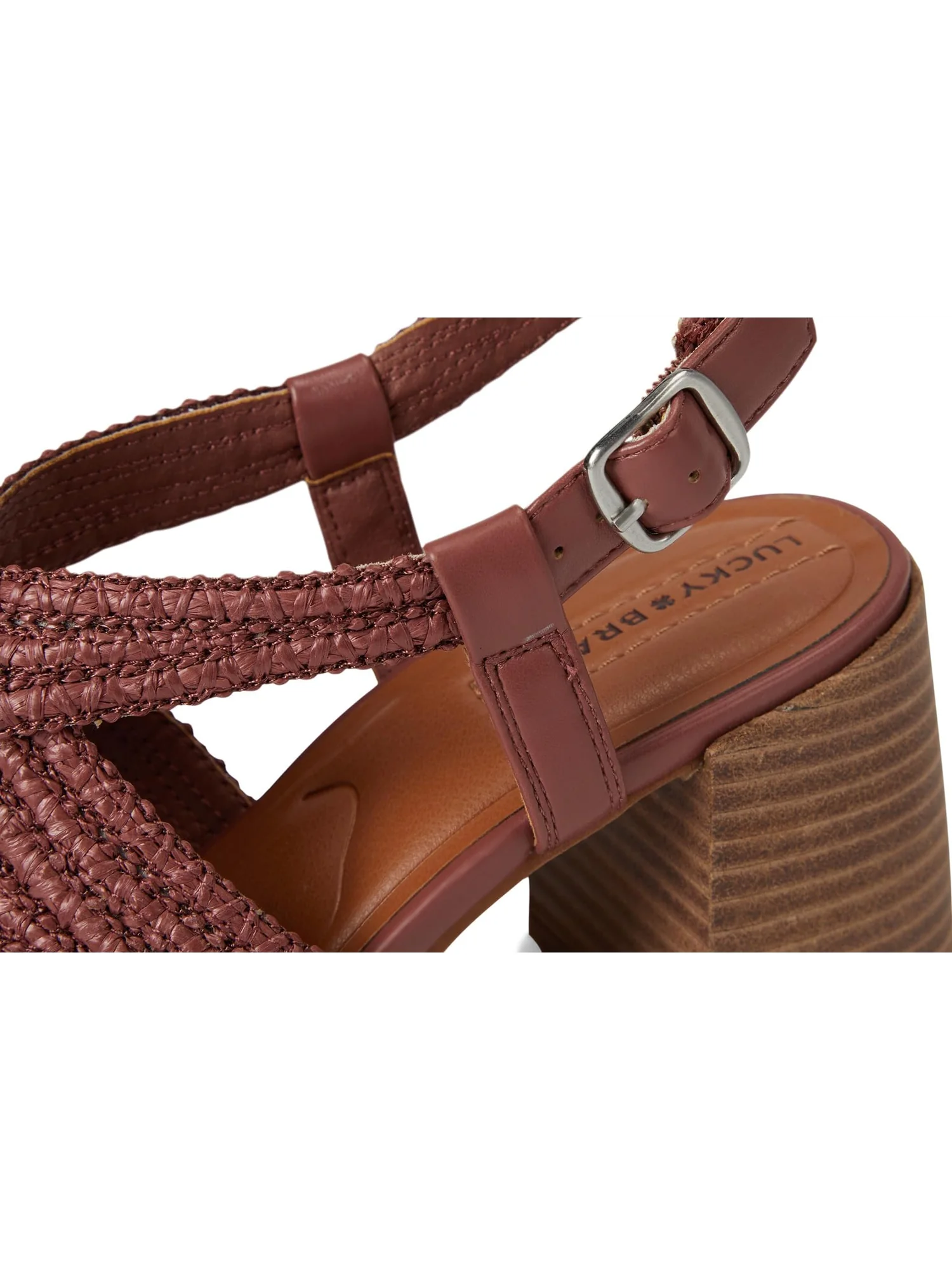 Туфли Lucky Brand Women's Sasina Cut Out Heeled Sandals — изображение 6 из 7, розовый