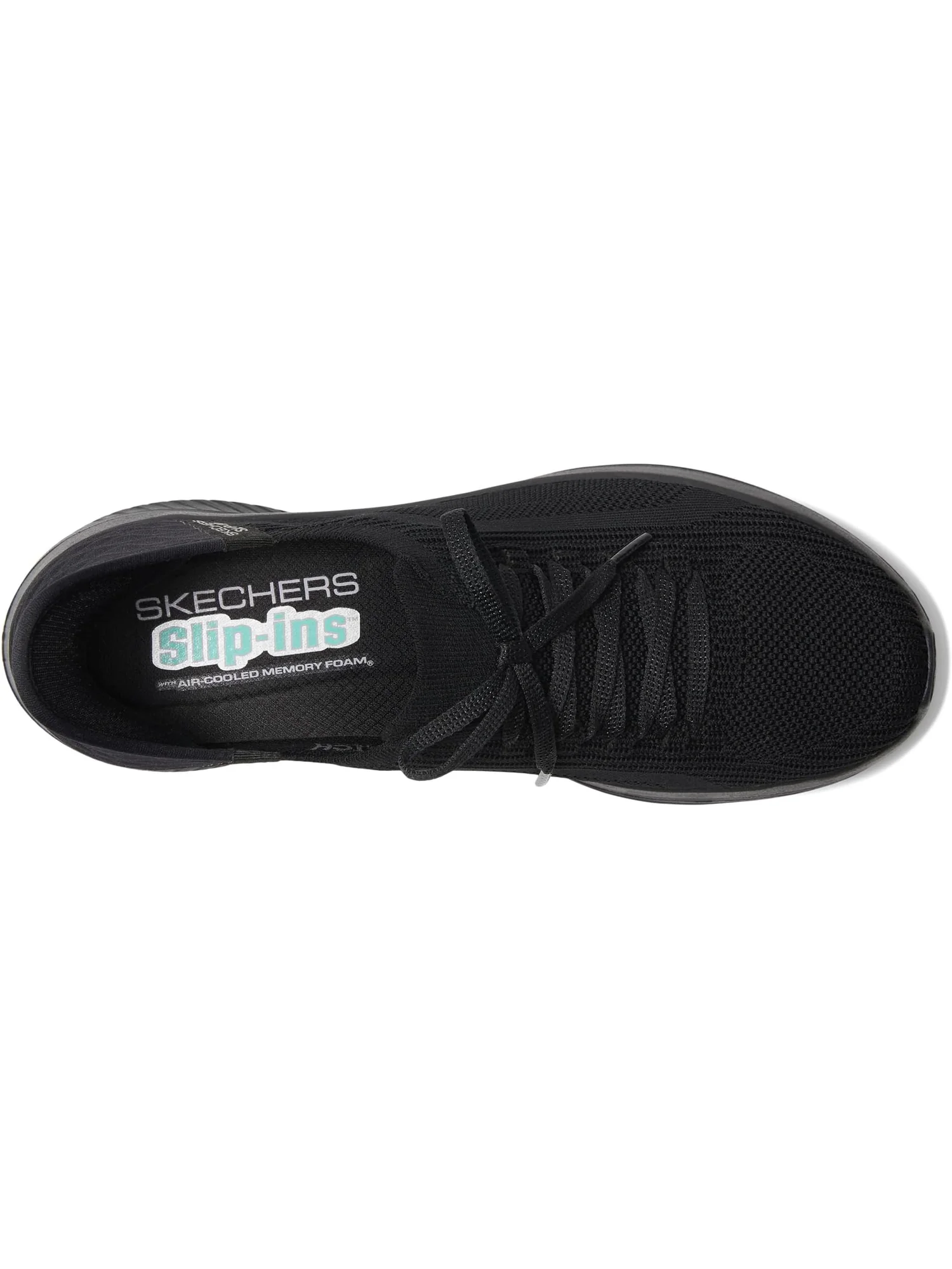 Кроссовки SKECHERS Women's Ultra Flex 3.0 - Brilliant Hands Free Slip-Ins — изображение 2 из 6, черный/черный