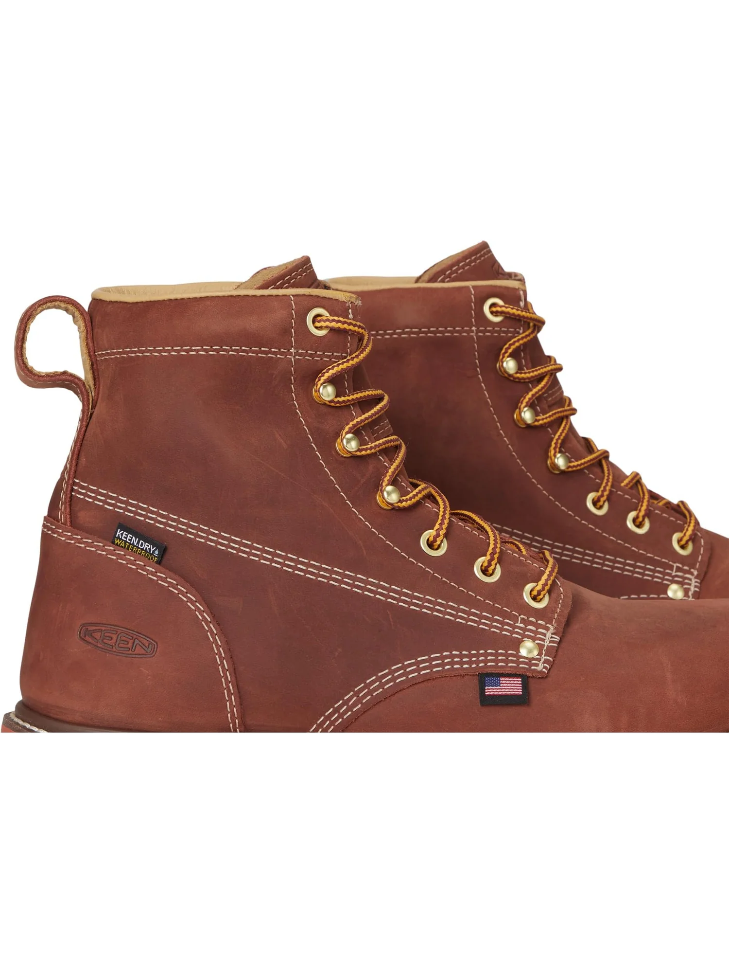 Ботинки KEEN Utility Men's Liberty 6" Waterproof 90° Heel Boots — изображение 6 из 7, коричневый