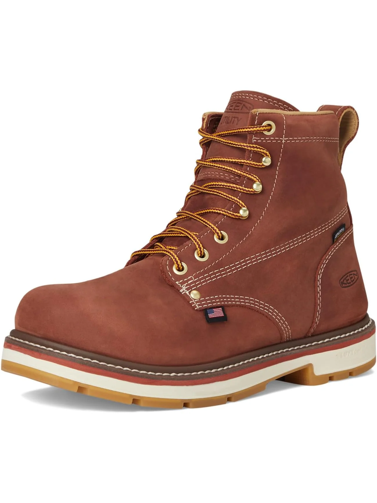 Ботинки KEEN Utility Men's Liberty 6" Waterproof 90° Heel Boots — изображение 7 из 7, коричневый