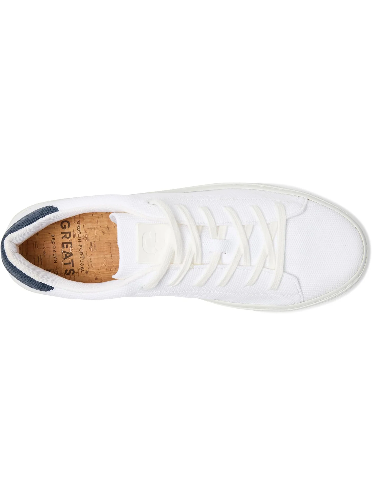 Кроссовки GREATS Men's Royale Knit 2.0 — изображение 2 из 7, белый/темно-синий