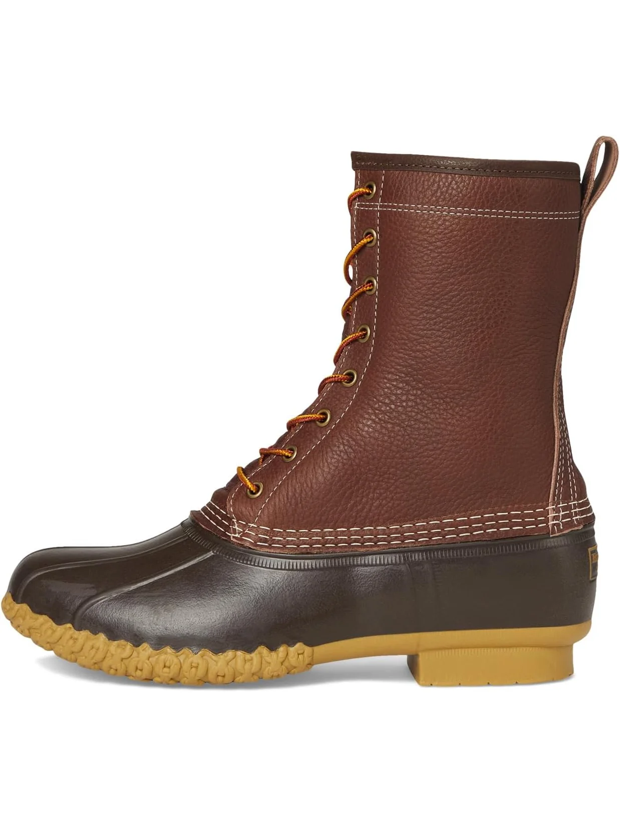 Ботинки L.L.Bean Men's 10" Bean Boots Shearling Lined Insulated Tumbled Leather — изображение 4 из 7, коричневый