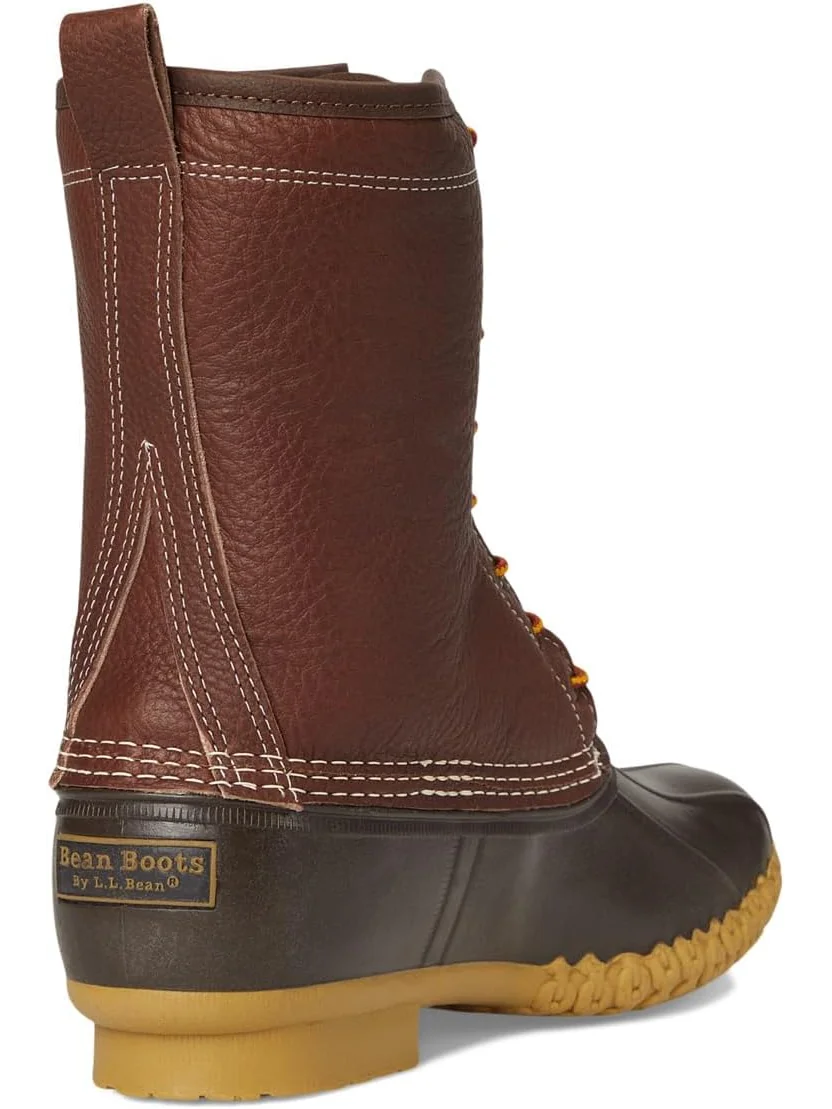 Ботинки L.L.Bean Men's 10" Bean Boots Shearling Lined Insulated Tumbled Leather — изображение 5 из 7, коричневый