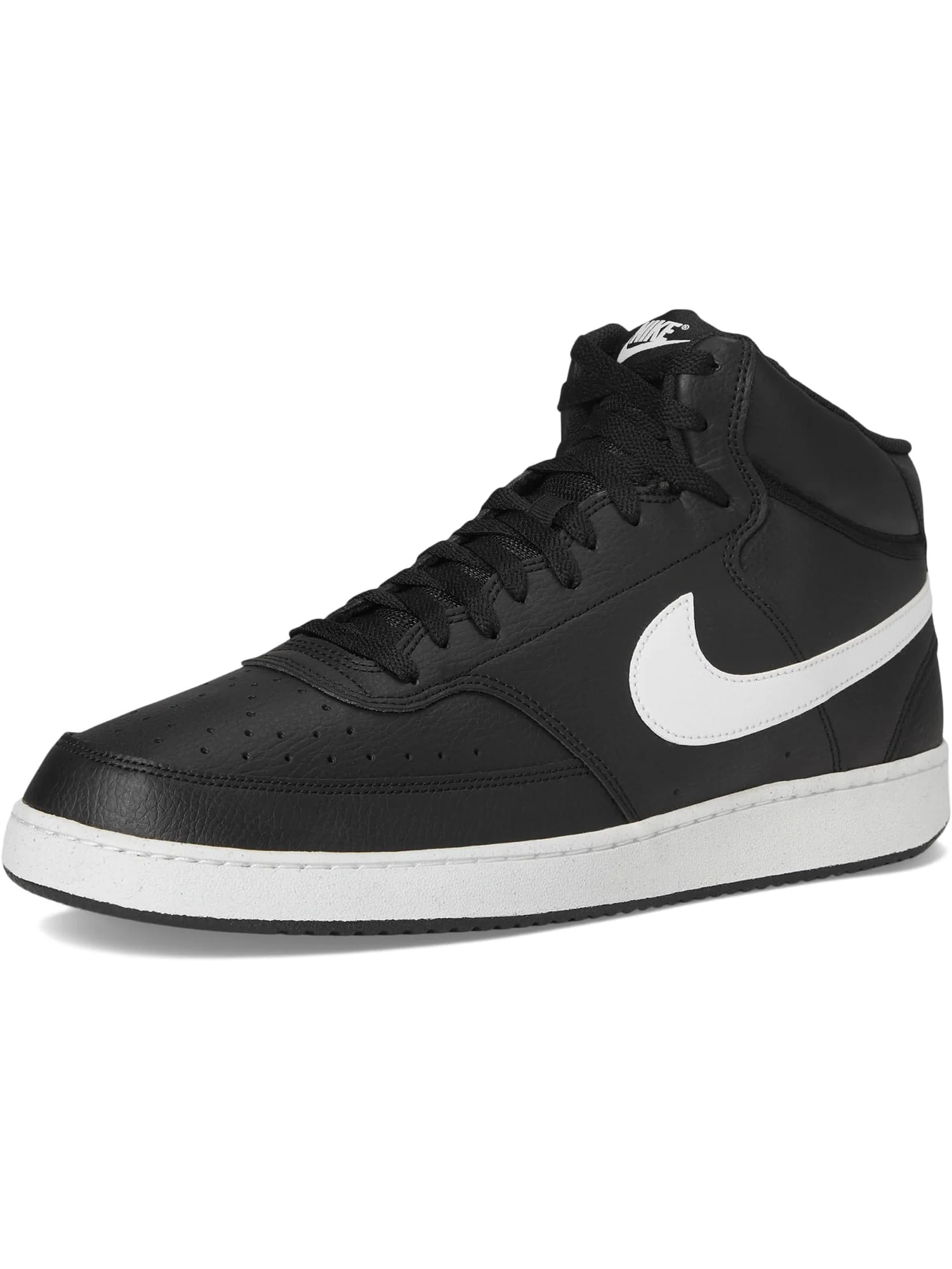 Кроссовки Nike Men's Court Vision Mid Next Nature — изображение 7 из 7, черный/белый/черный