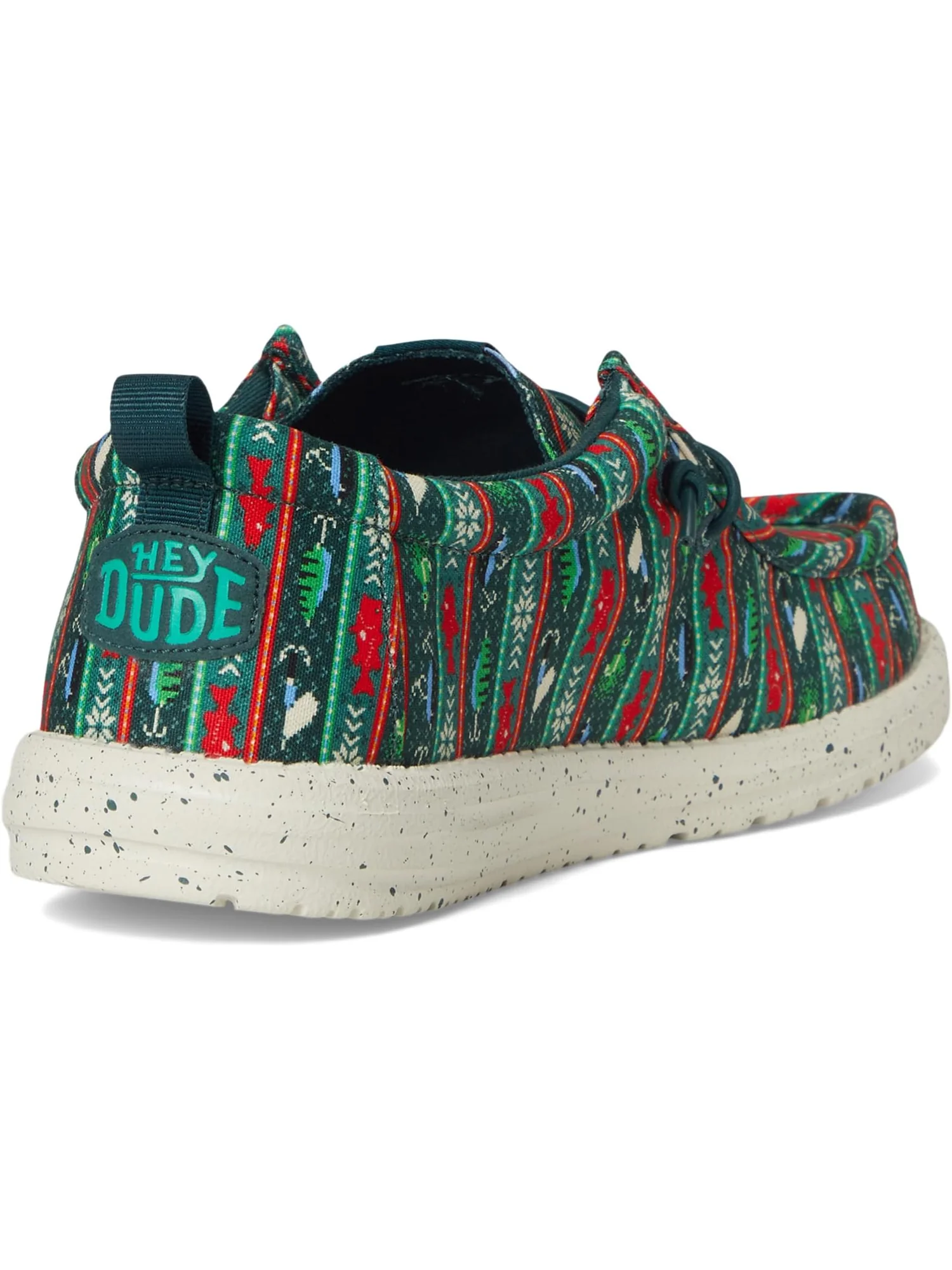 Лоферы Hey Dude Men's Wally Fishmas Sweater — изображение 5 из 7, зеленый/мульти