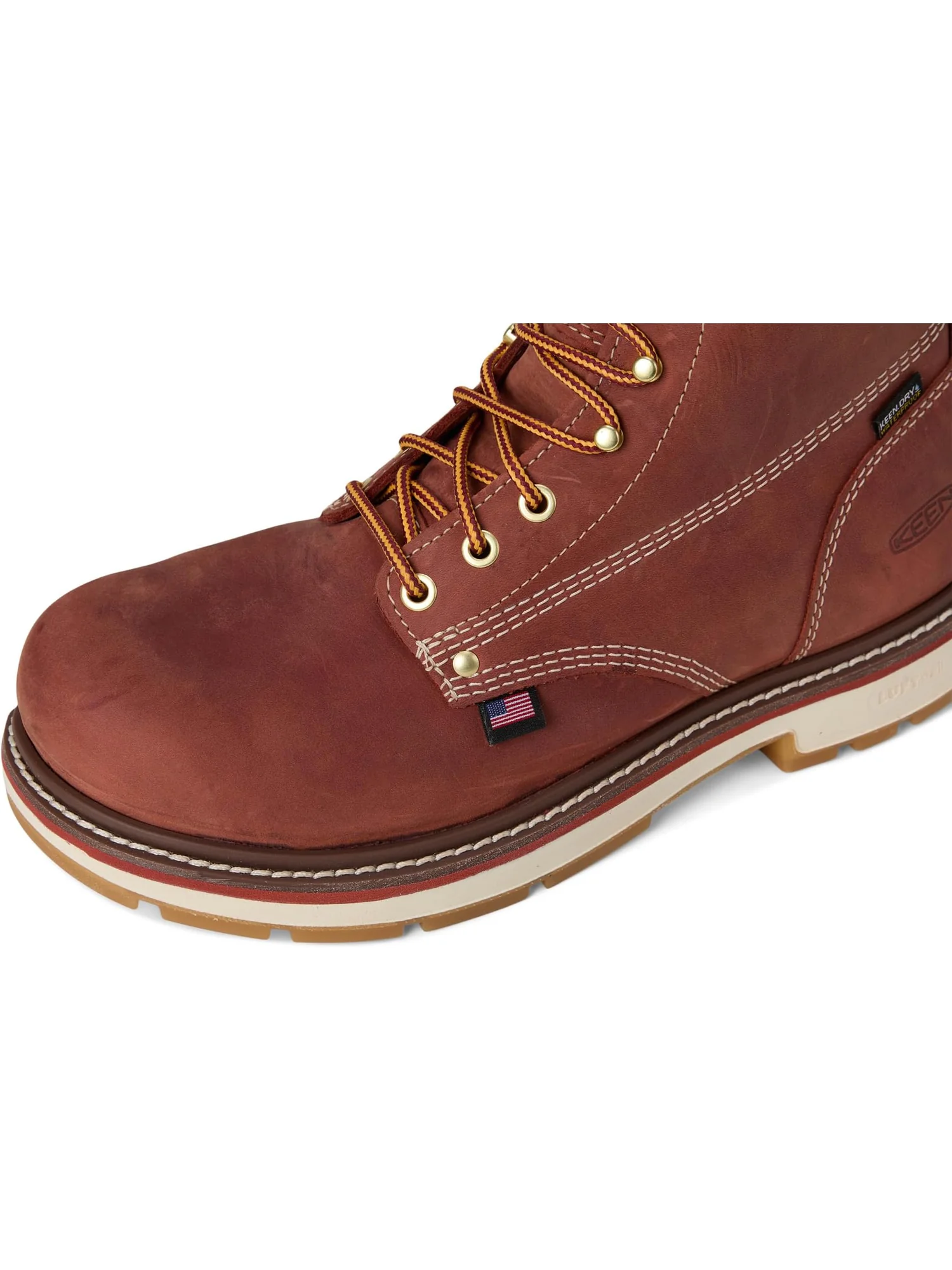 Ботинки KEEN Utility Men's Liberty 6" Waterproof 90° Heel Boot — изображение 2 из 7, коричневый