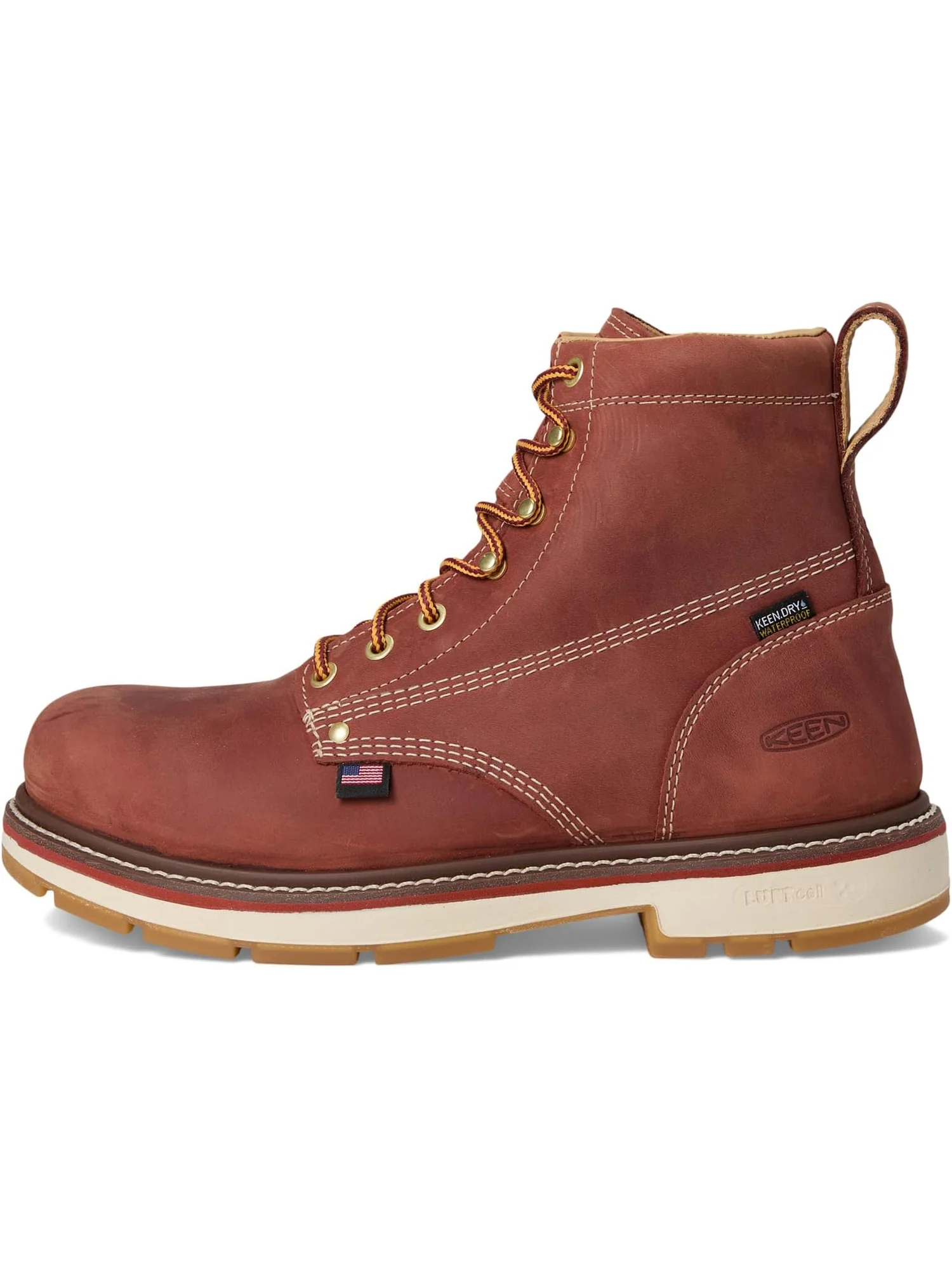Ботинки KEEN Utility Men's Liberty 6" Waterproof 90° Heel Boot — изображение 4 из 7, коричневый