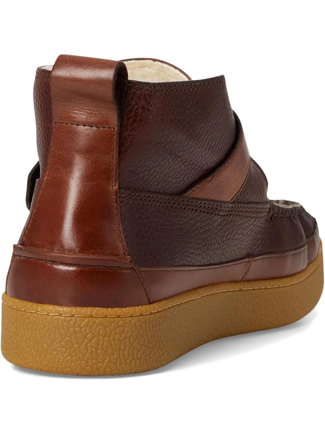 Ботинки L.L.Bean Men's Lodge Moc Vibram Shearling Buckle Boots — изображение 5 из 7, махагони