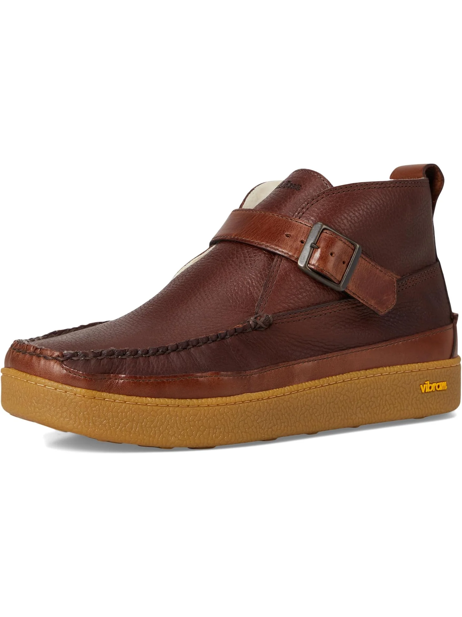 Ботинки L.L.Bean Men's Lodge Moc Vibram Shearling Buckle Boots — изображение 7 из 7, махагони