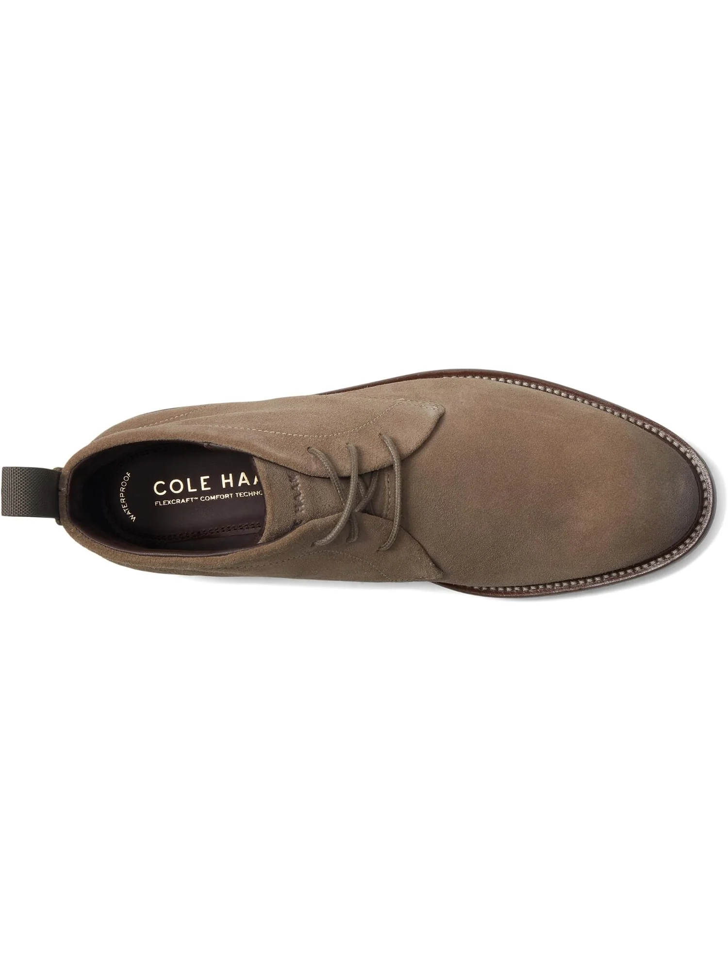 Ботинки Cole Haan Men's Roundhill Grand Chukka Boots, Morel Suede/Dark Natural/Water Resistant — изображение 2 из 7, бежевый