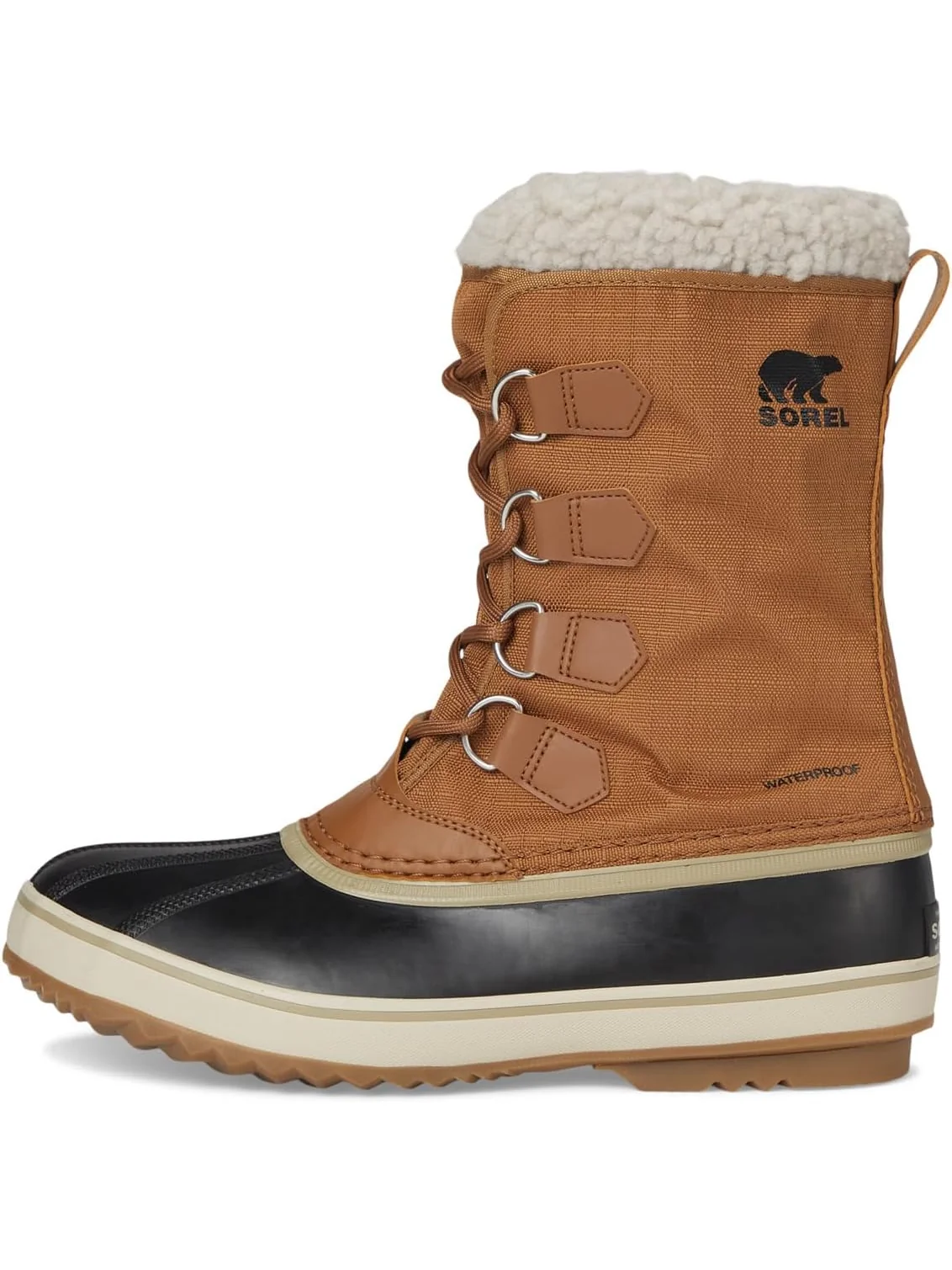 Ботинки SOREL Men's 1964 Pac Nylon Waterproof — изображение 4 из 7, коричневый/черный