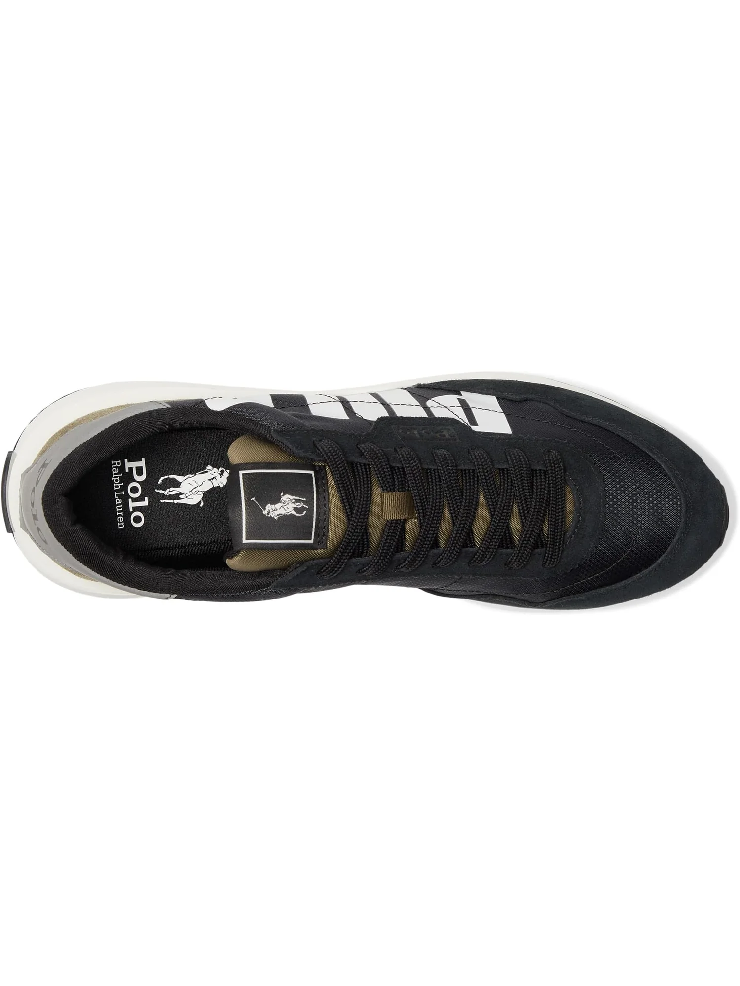 Кроссовки Polo Ralph Lauren Men's Train 89 Sneaker — изображение 2 из 7, черный/оливковый