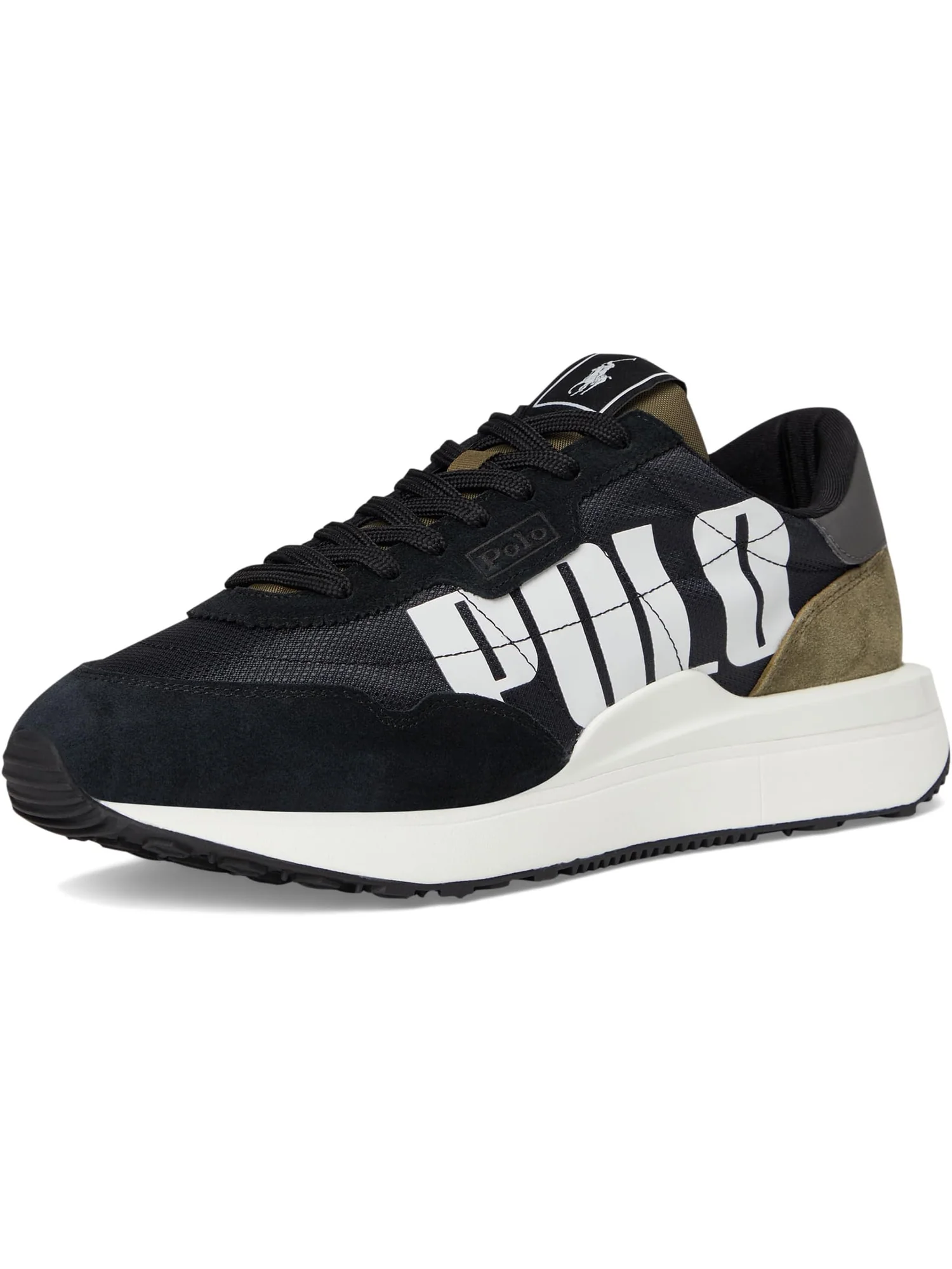 Кроссовки Polo Ralph Lauren Men's Train 89 Sneaker — изображение 7 из 7, черный/оливковый
