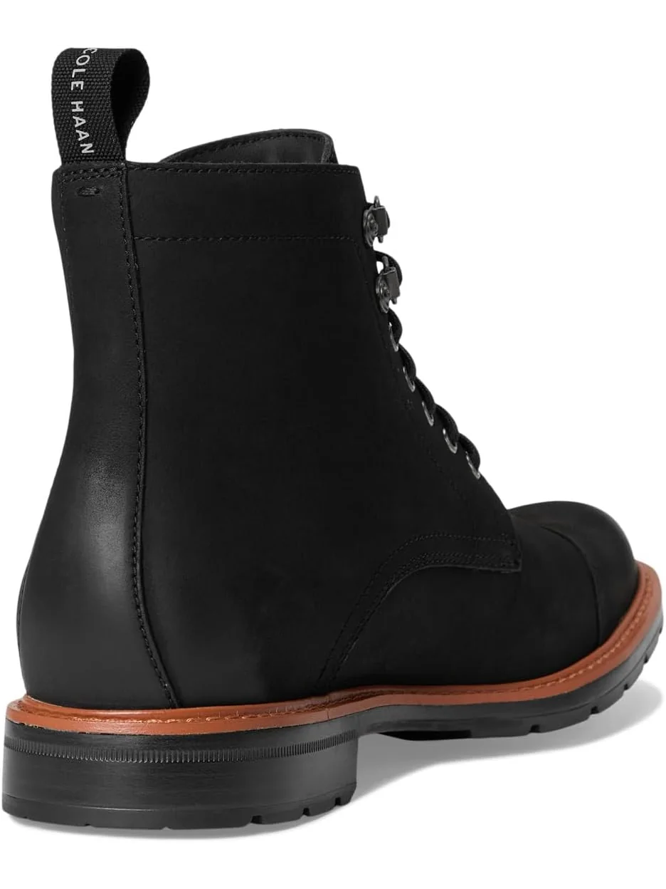 Ботинки Cole Haan Men's Chamberlin Grand Cap Toe Boots — изображение 5 из 7, черный/черный