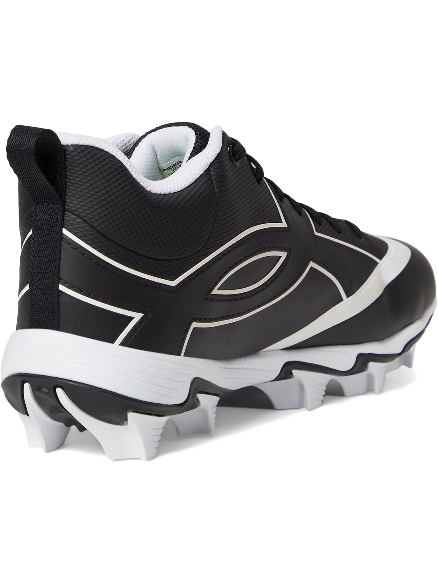 Кроссовки Under Armour Men's Leadoff Icon Mid Baseball Cleats — изображение 5 из 7, черный/черный