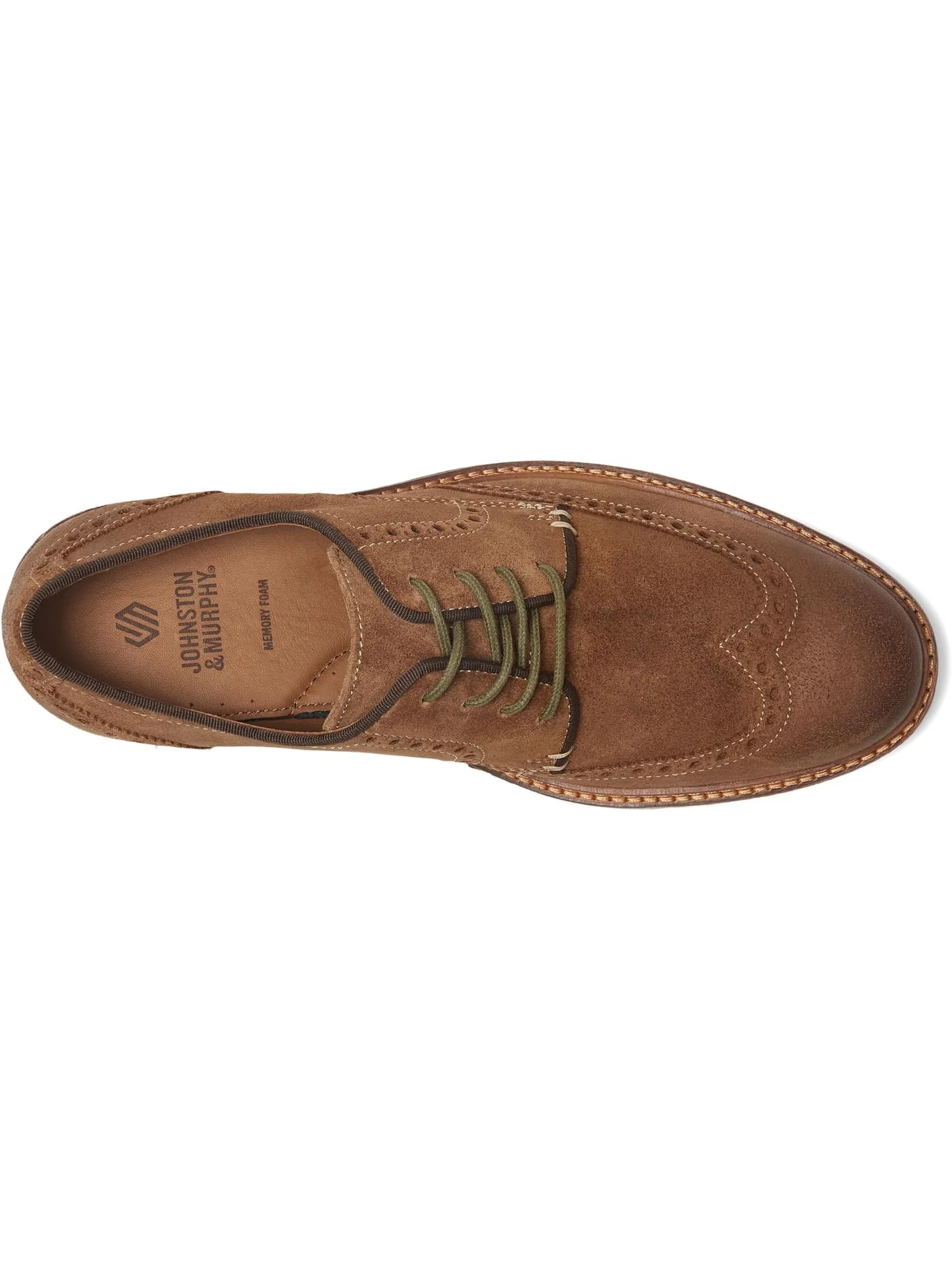 Оксфорды Johnston & Murphy Men's Calder Wingtip — изображение 2 из 7, бежевый