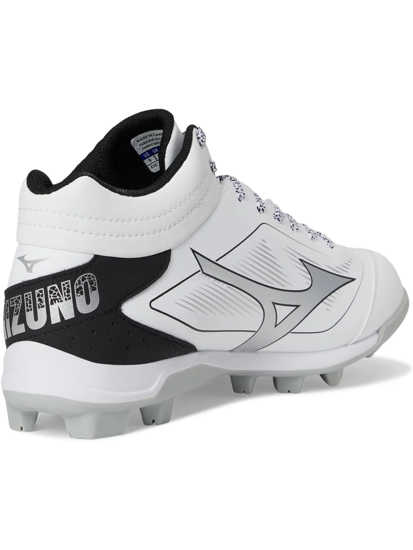 Кроссовки Mizuno Men's Cushionrevo Diamond Mid Tpu — изображение 5 из 7, белый/черный