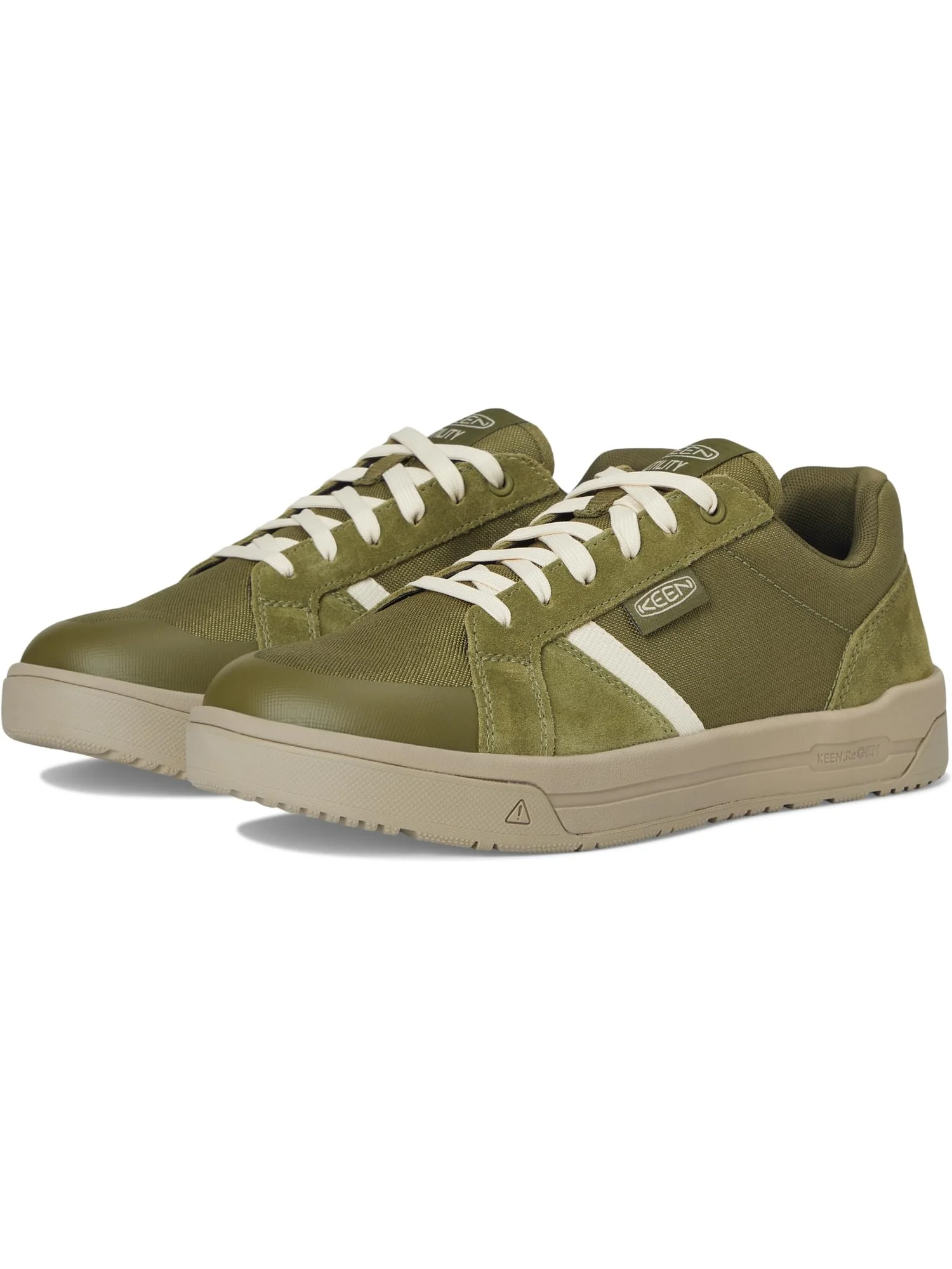 Кроссовки KEEN Utility Men's Kenton Work Shoes, Winter Moss/Birch — зеленый