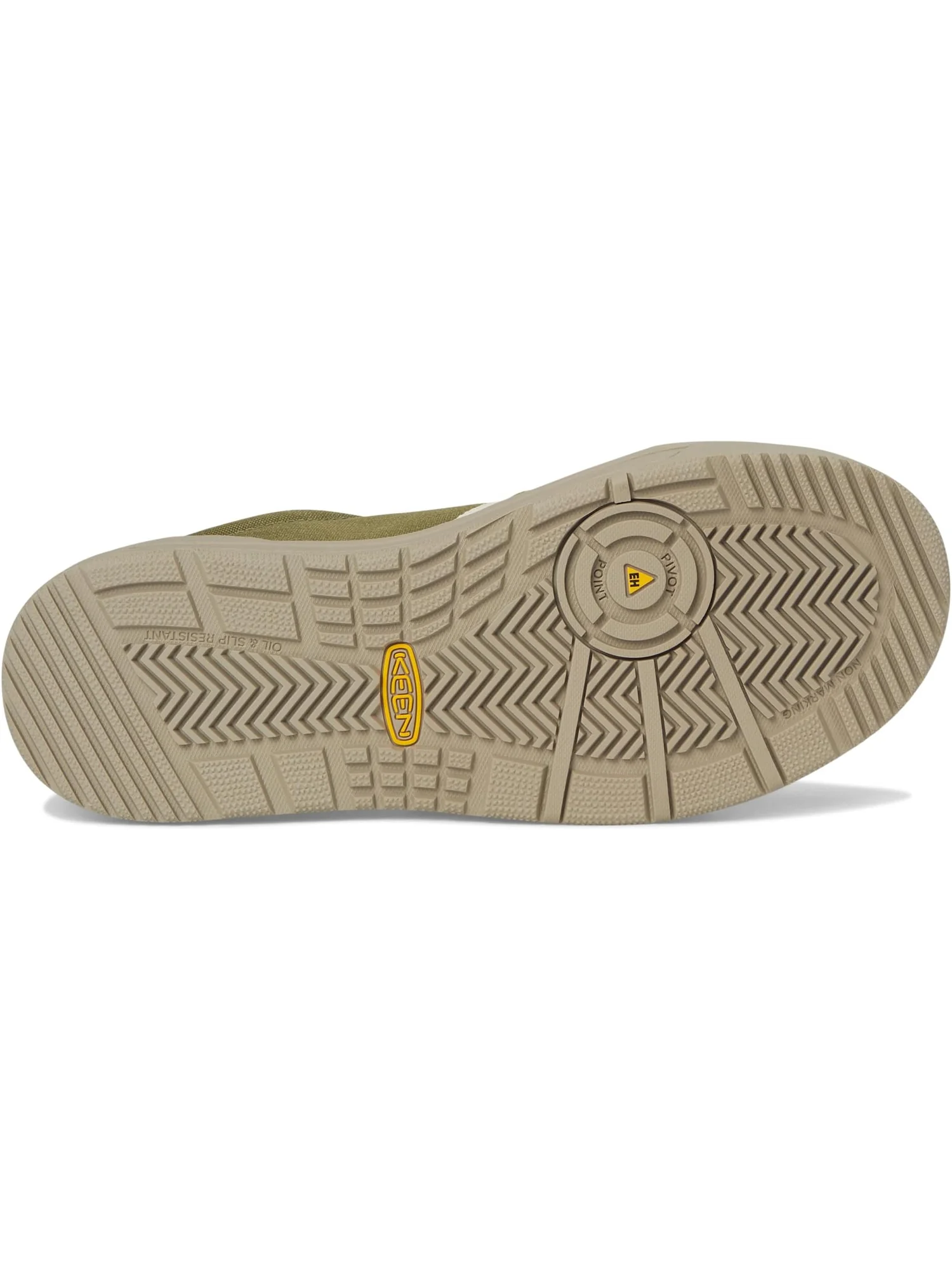 Кроссовки KEEN Utility Men's Kenton Work Shoes, Winter Moss/Birch — изображение 3 из 7, зеленый