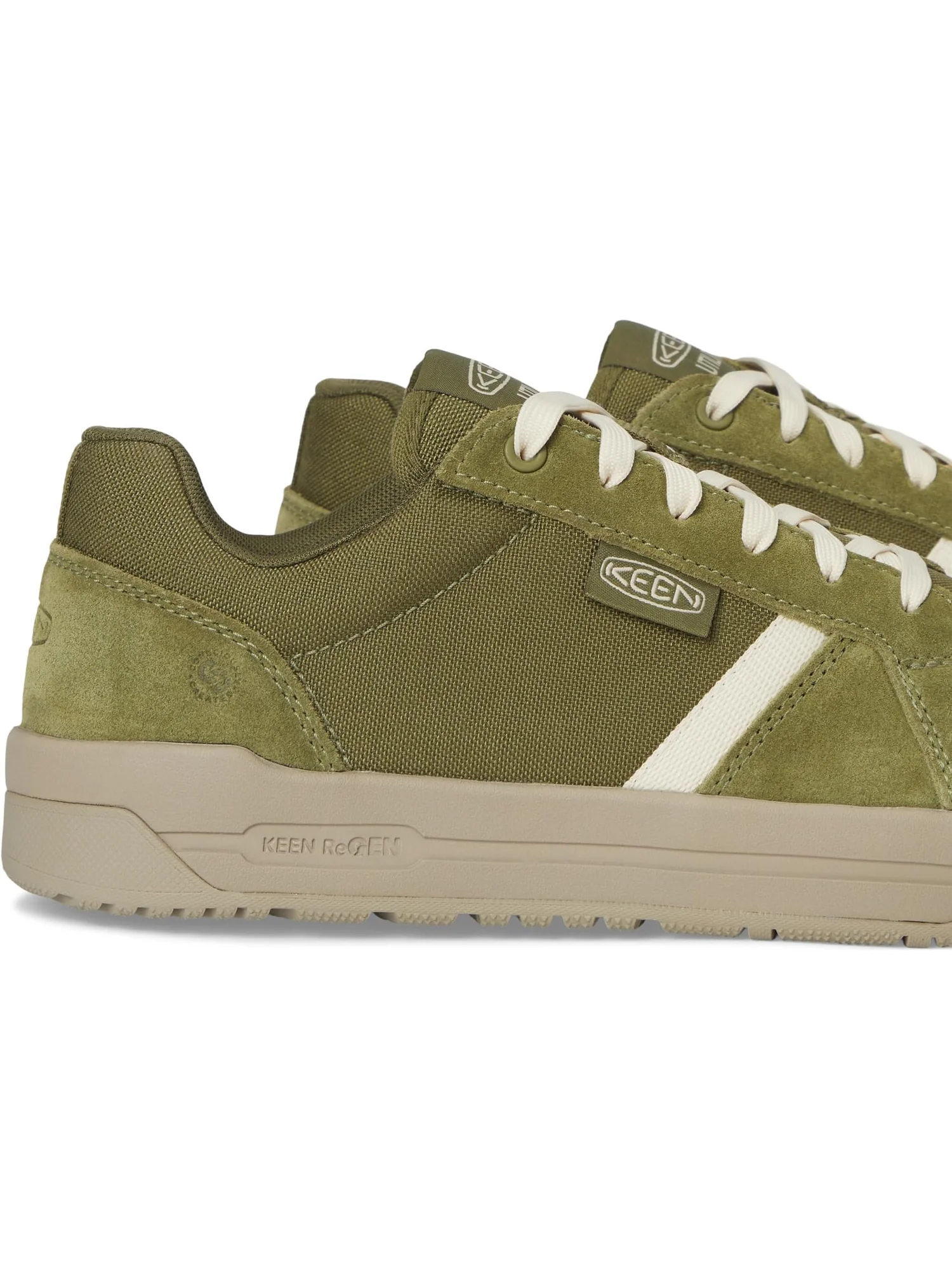 Кроссовки KEEN Utility Men's Kenton Work Shoes, Winter Moss/Birch — изображение 6 из 7, зеленый