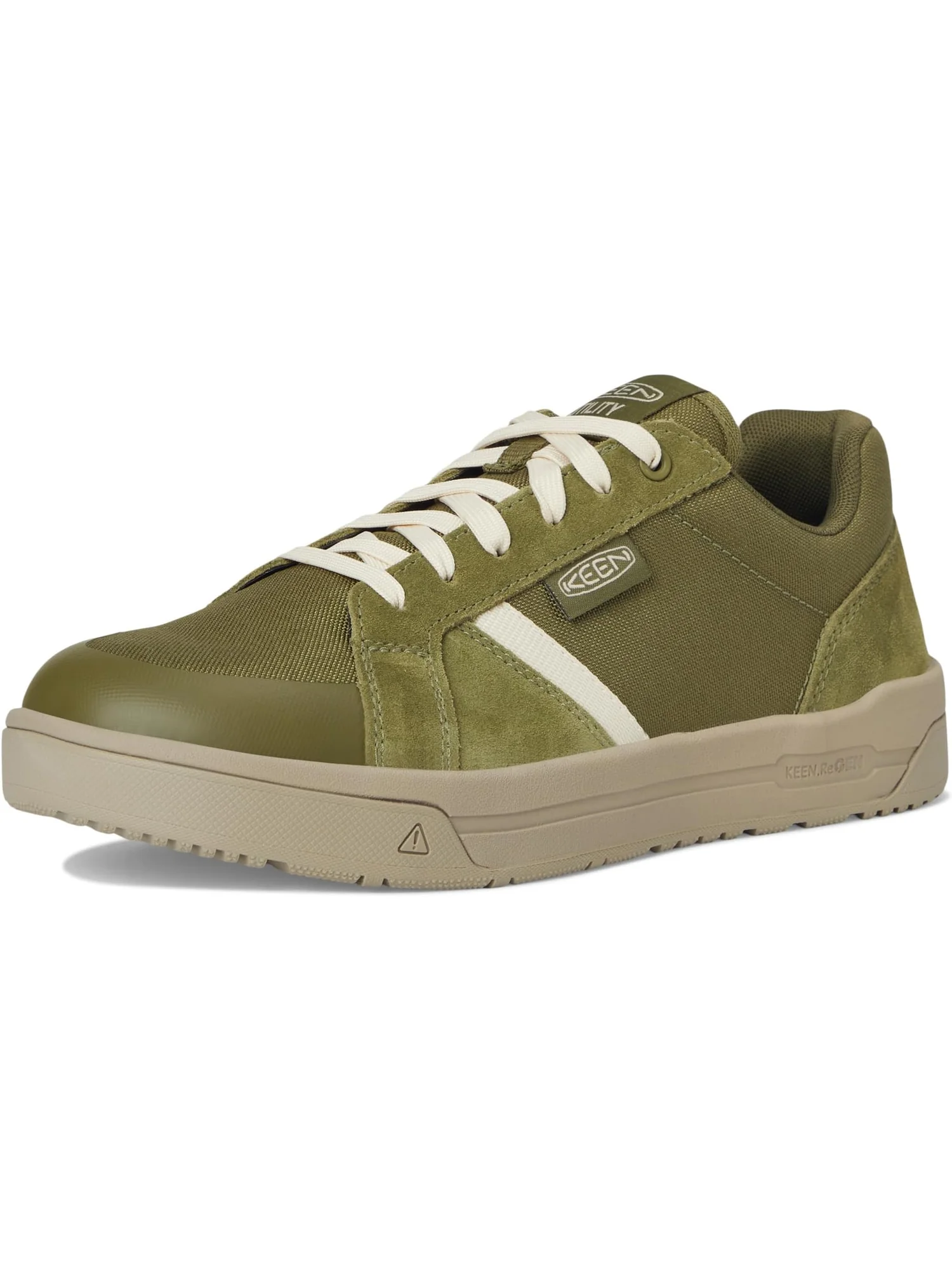 Кроссовки KEEN Utility Men's Kenton Work Shoes, Winter Moss/Birch — изображение 7 из 7, зеленый