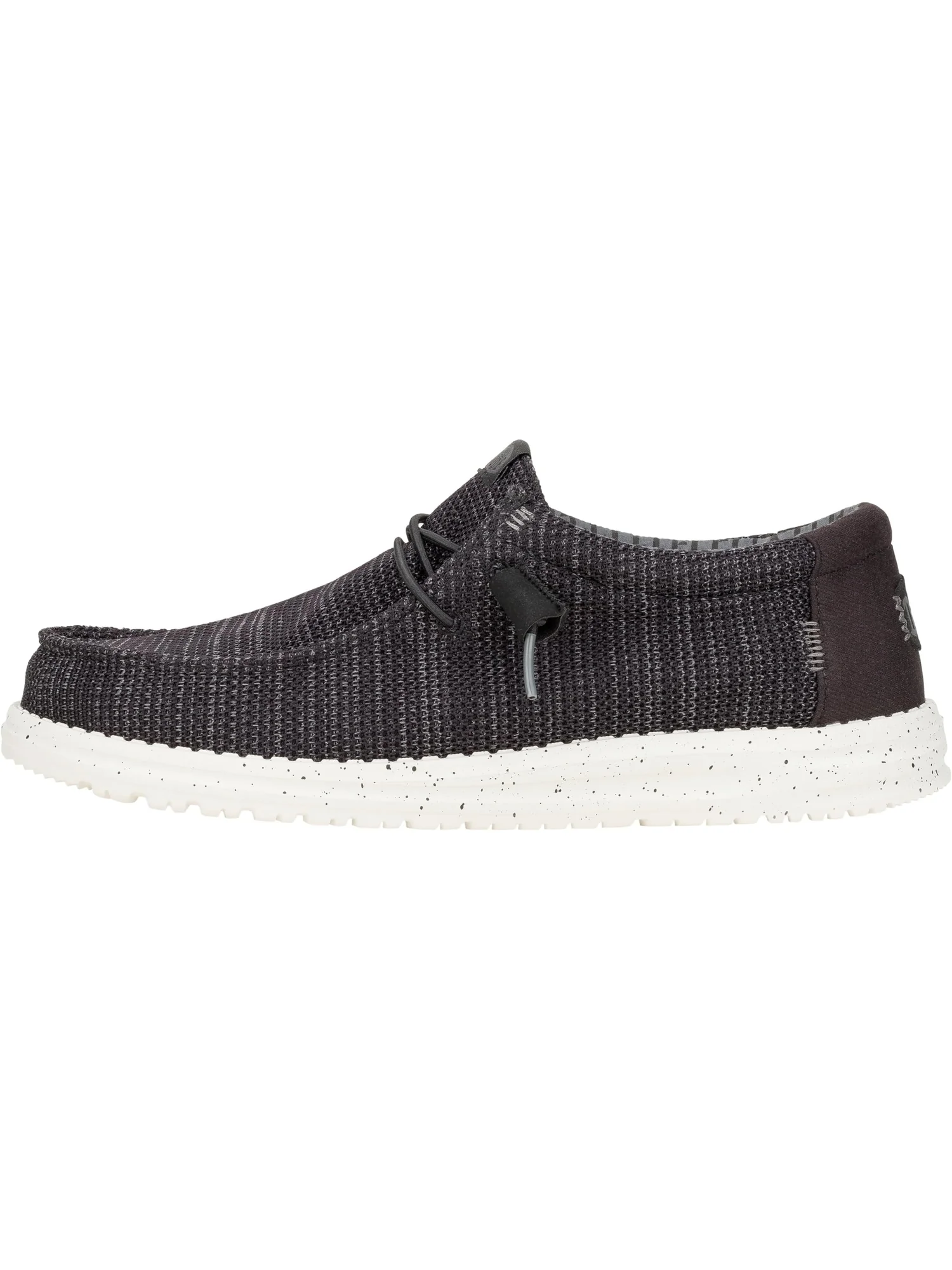 Лоферы Hey Dude Men's Wally Stretch Sox — изображение 3 из 6, черный/белый