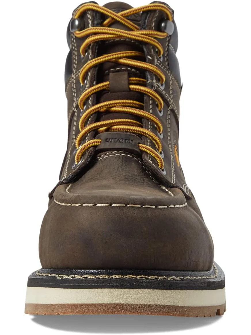 Ботинки KEEN Utility Men's Cincinnati 6" Waterproof, Dark Chocolate/Sandshell — изображение 2 из 6, коричневый