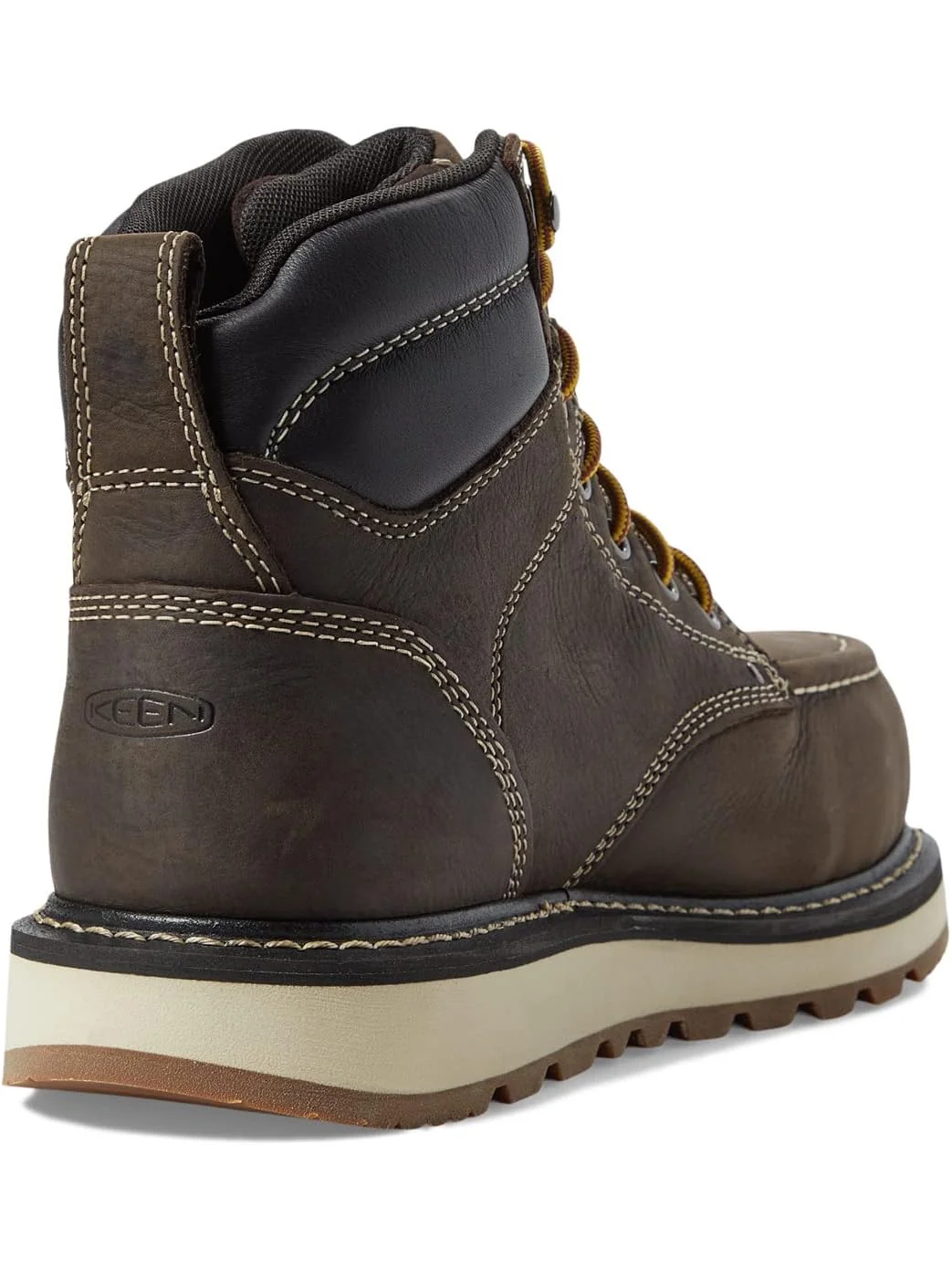 Ботинки KEEN Utility Men's Cincinnati 6" Waterproof, Dark Chocolate/Sandshell — изображение 5 из 6, коричневый