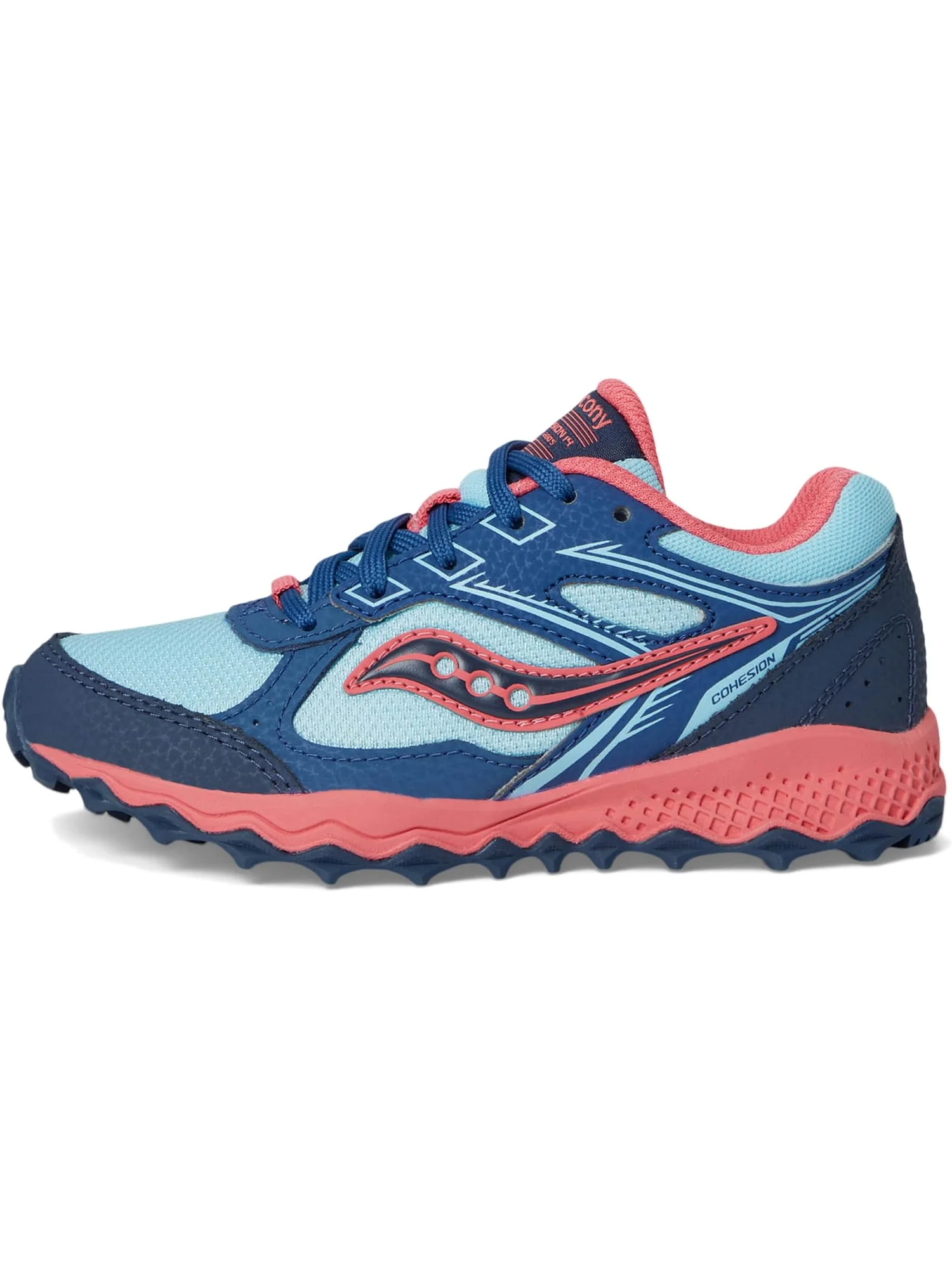 Кроссовки Saucony Kids Cohesion TR14 LTT Trail Running Shoe — изображение 4 из 7, голубой