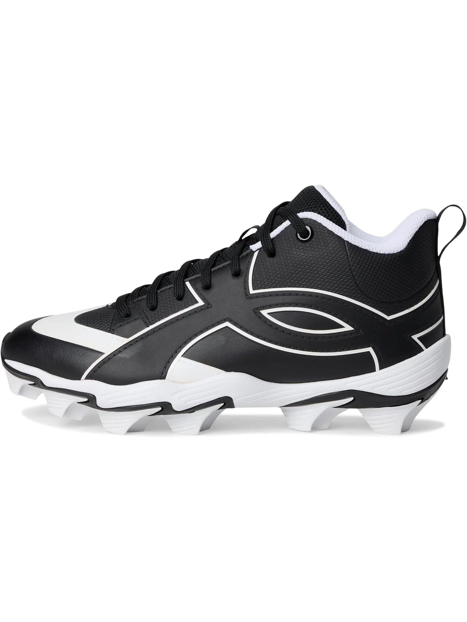 Кроссовки Under Armour Kids Leadoff Icon Mid RM Jr Baseball Cleats — изображение 4 из 7, черный/белый/черный