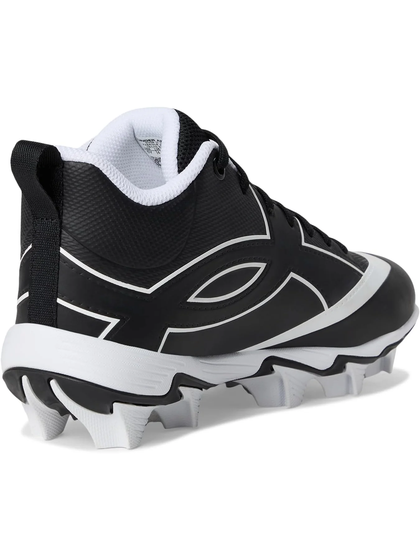 Кроссовки Under Armour Kids Leadoff Icon Mid RM Jr Baseball Cleats — изображение 5 из 7, черный/белый/черный