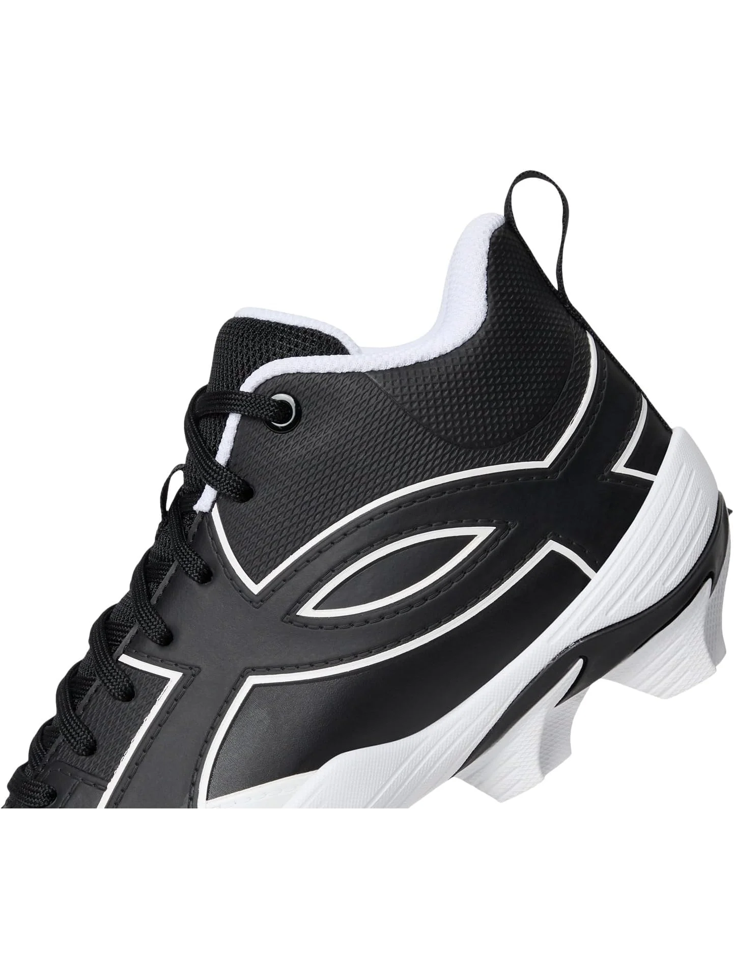 Кроссовки Under Armour Kids Leadoff Icon Mid RM Jr Baseball Cleats — изображение 6 из 7, черный/белый/черный