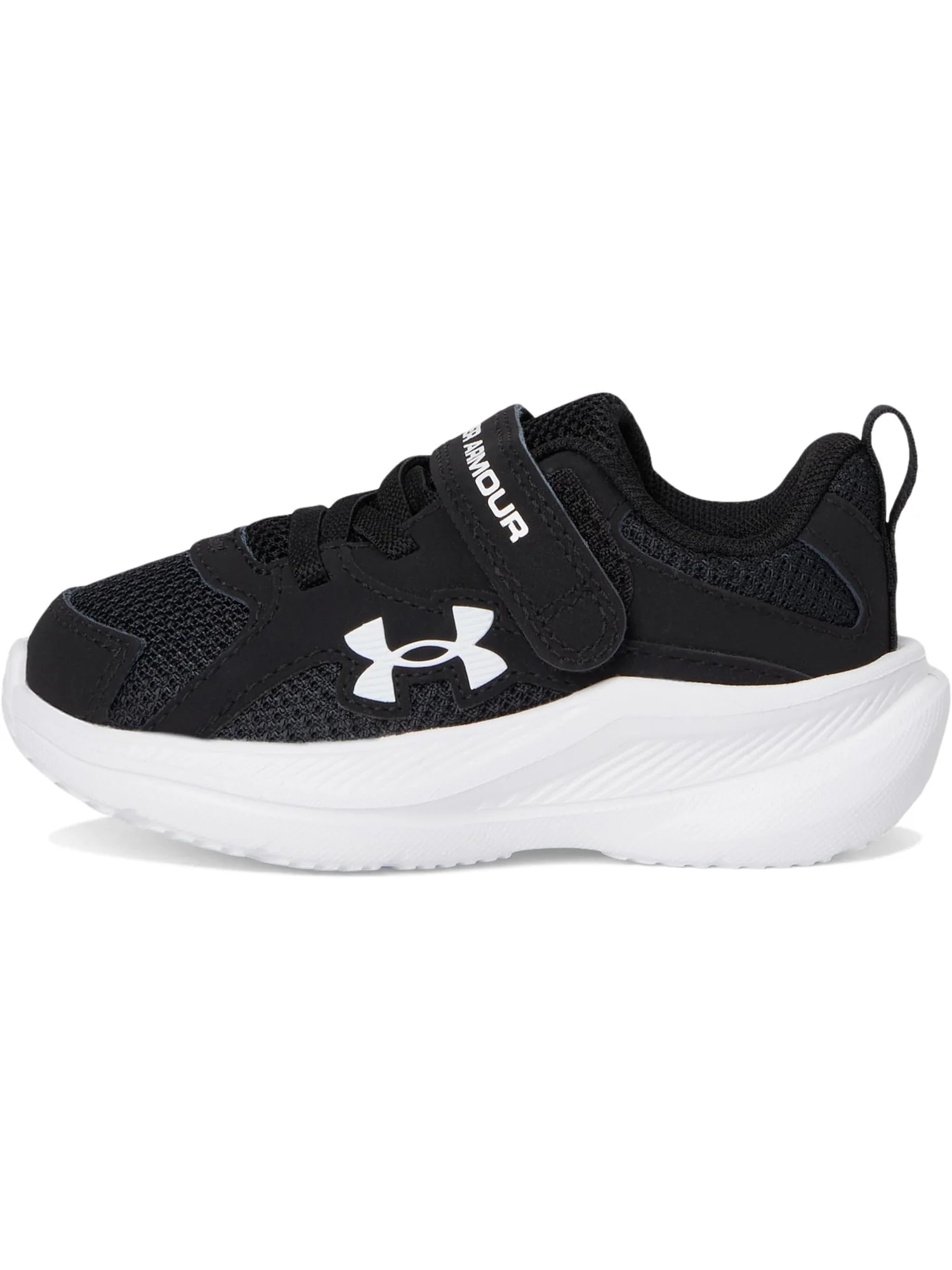 Кроссовки Under Armour Kids Charged Assert 11 Alternate Closure — изображение 4 из 7, черный/черный/белый