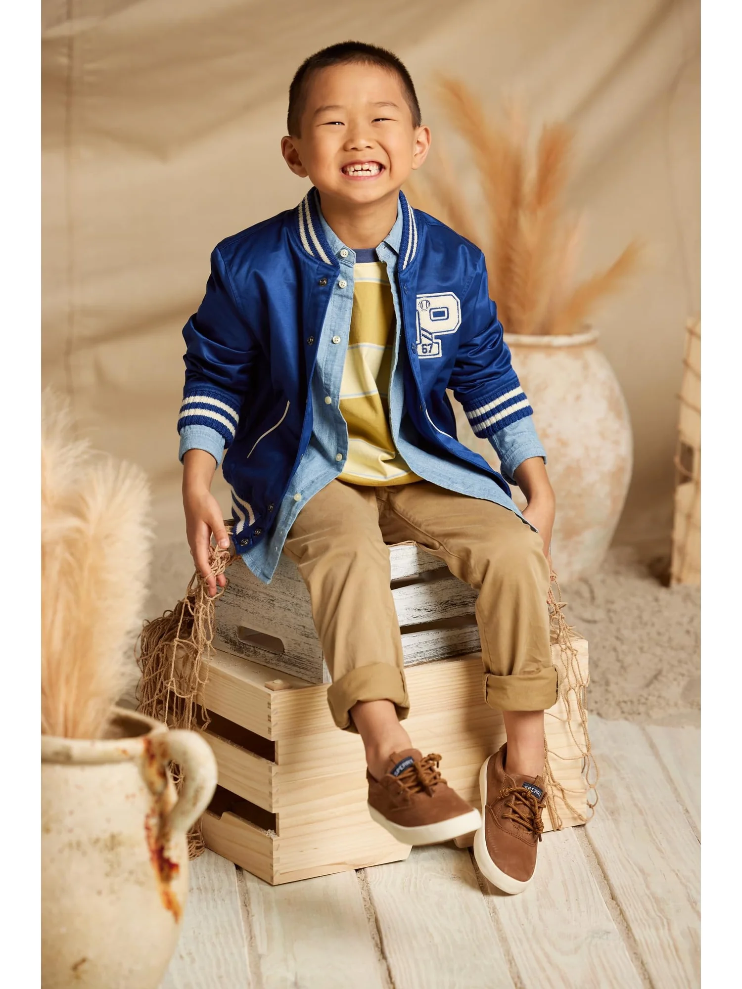 Кроссовки Sperry Kids Spinnaker Washable — изображение 7 из 7, бежевый
