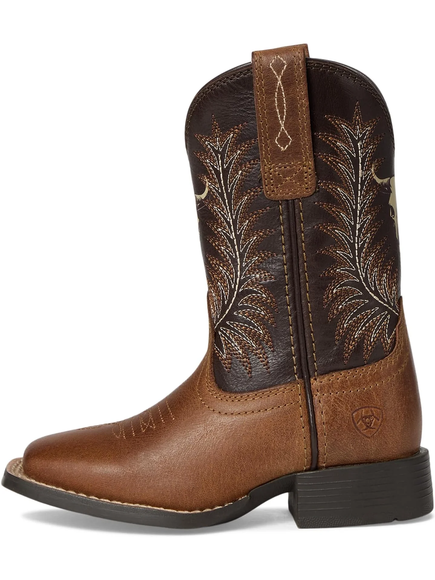 Ботинки Ariat Kids Stampede Medium Square Toe Western Boots — изображение 4 из 7, коричневый