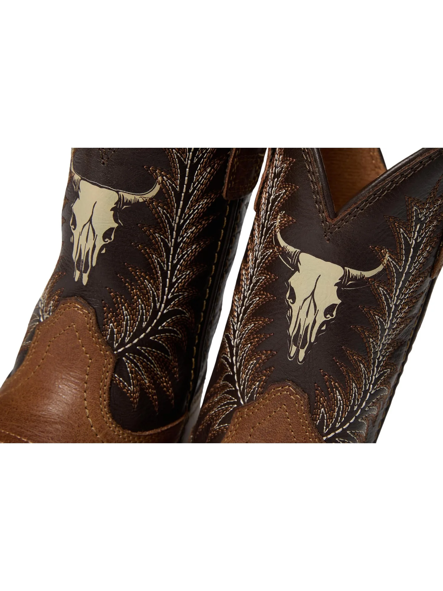 Ботинки Ariat Kids Stampede Medium Square Toe Western Boots — изображение 6 из 7, коричневый