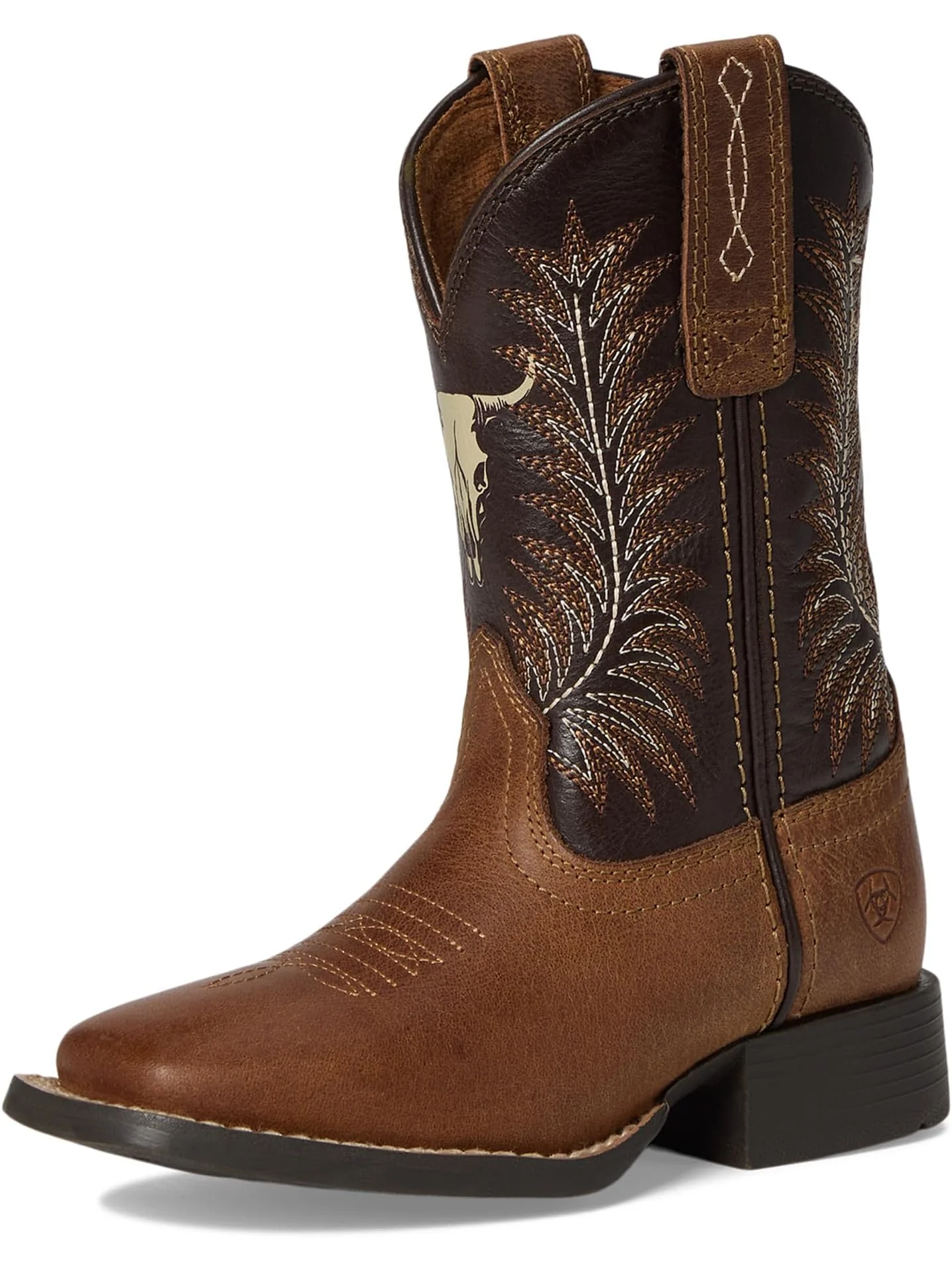 Ботинки Ariat Kids Stampede Medium Square Toe Western Boots — изображение 7 из 7, коричневый