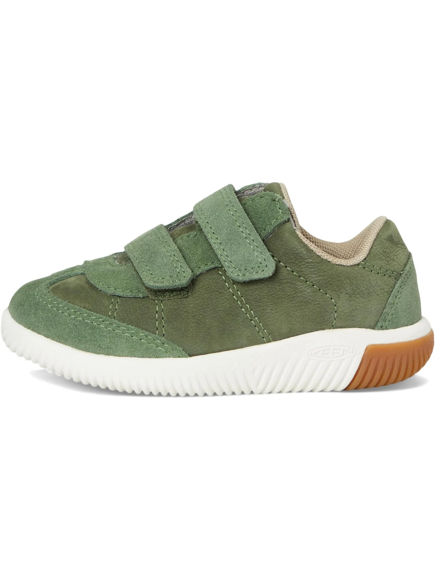 Кроссовки KEEN Kids Knx T-toe Lightweight Double Strap Barefoot Feel Sneakers — изображение 4 из 7, зеленый/белый