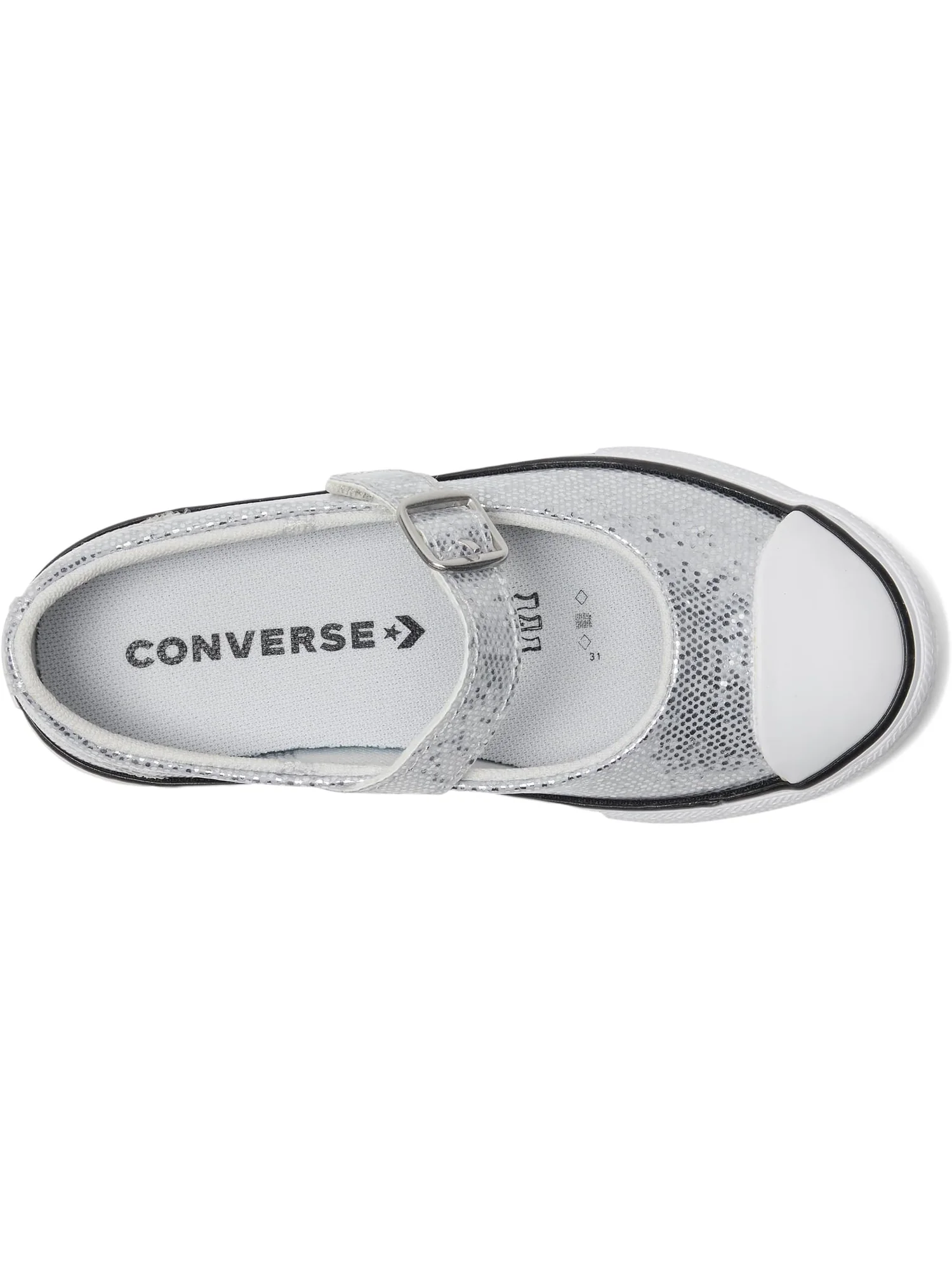 Кроссовки Converse Kids Chuck Taylor All Star Dainty Mary Jane Disco Easy On — изображение 2 из 7, серый/белый/черный
