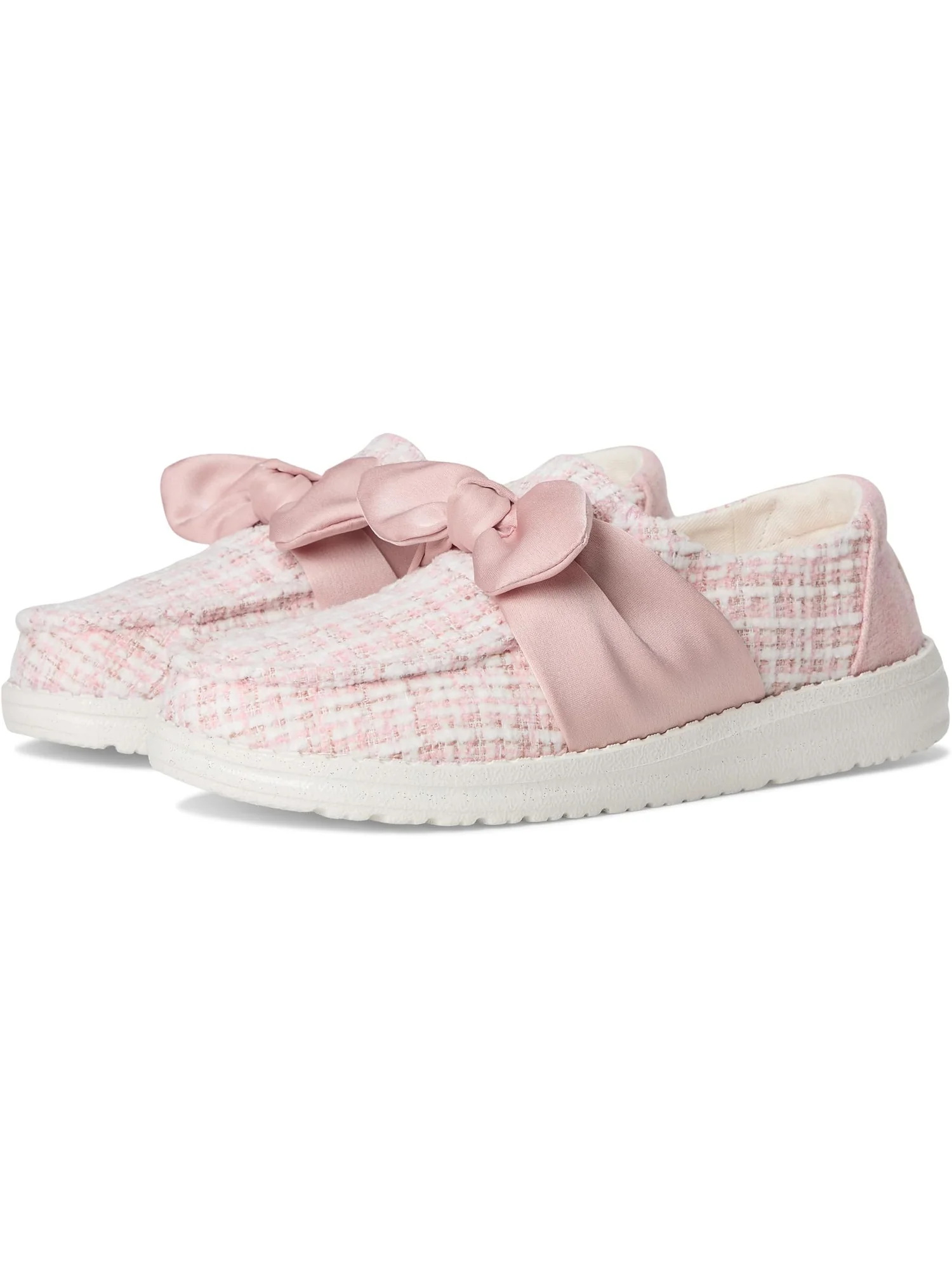 Кроссовки Hey Dude Kids  Wendy Bow Tweed — розовый