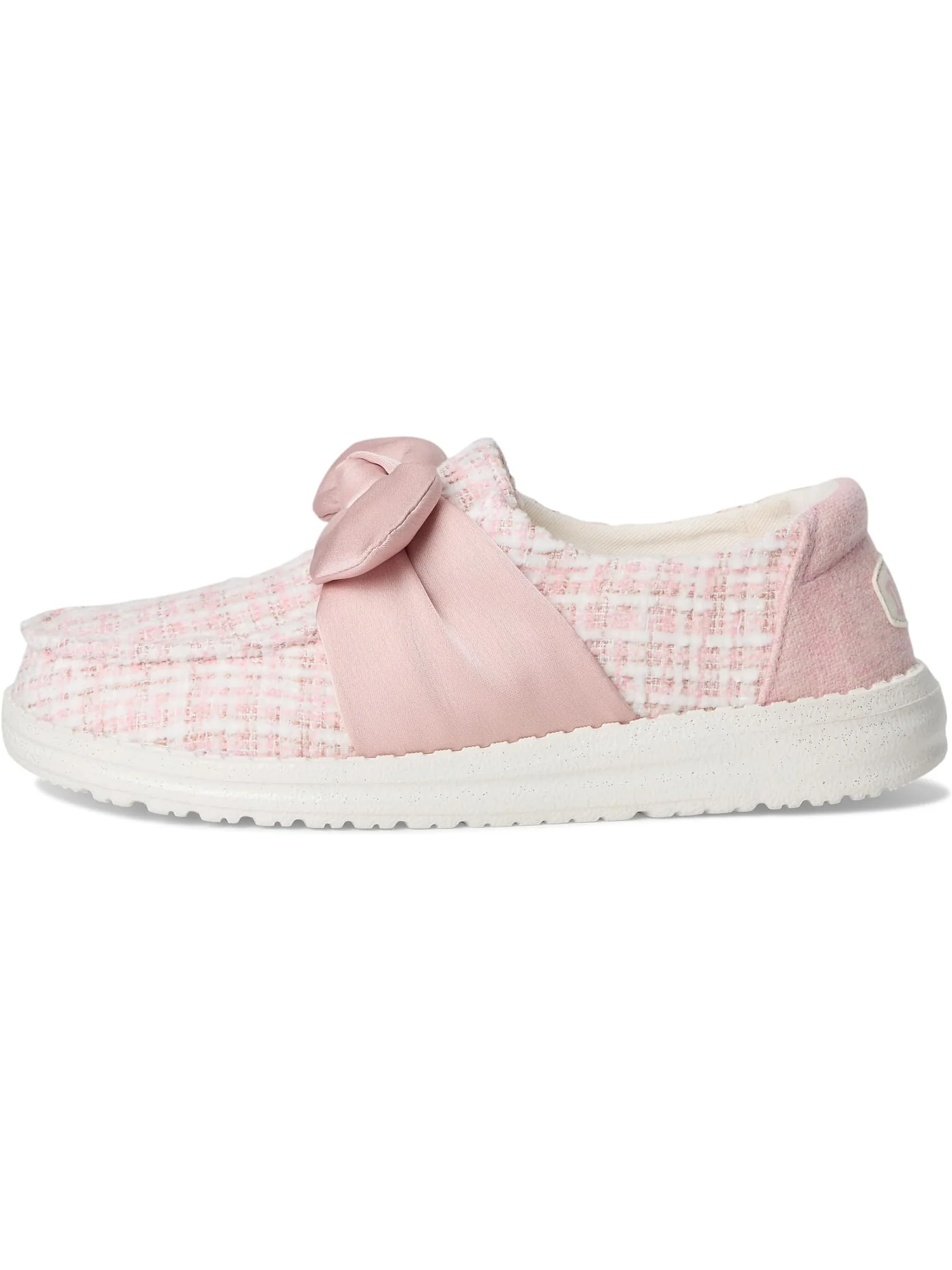 Кроссовки Hey Dude Kids Wendy Bow Tweed — изображение 4 из 7, бледный розовый