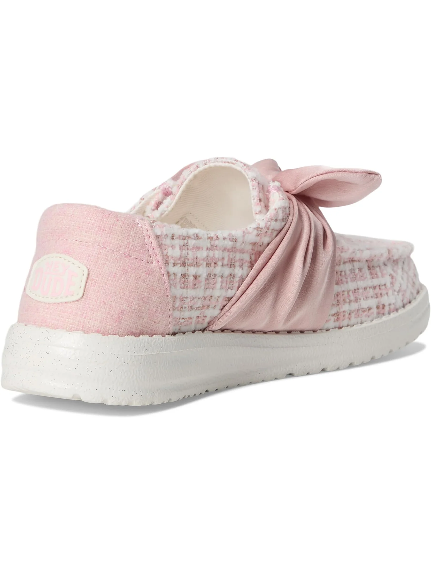 Кроссовки Hey Dude Kids Wendy Bow Tweed — изображение 5 из 7, бледный розовый