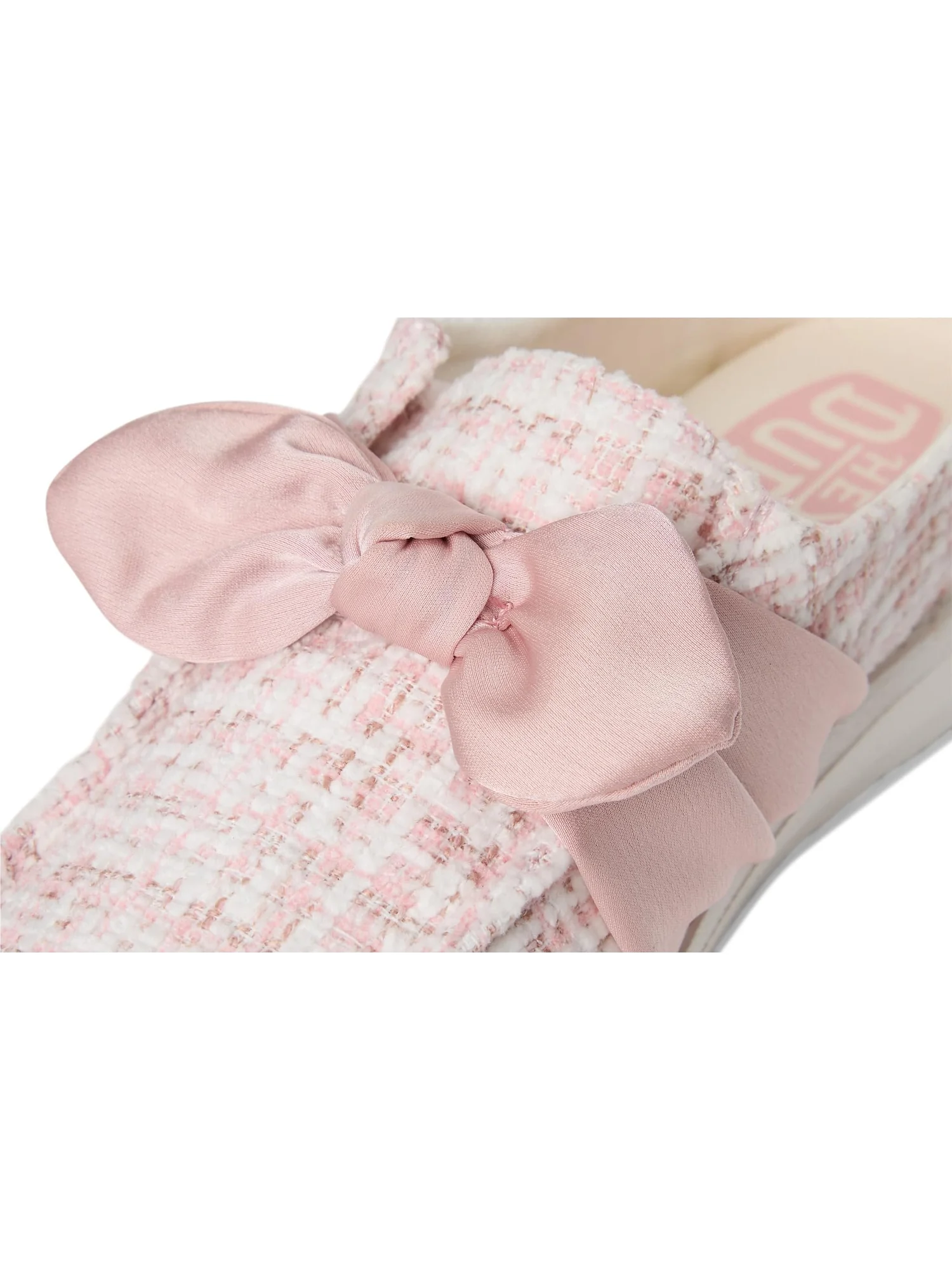Кроссовки Hey Dude Kids Wendy Bow Tweed — изображение 6 из 7, бледный розовый